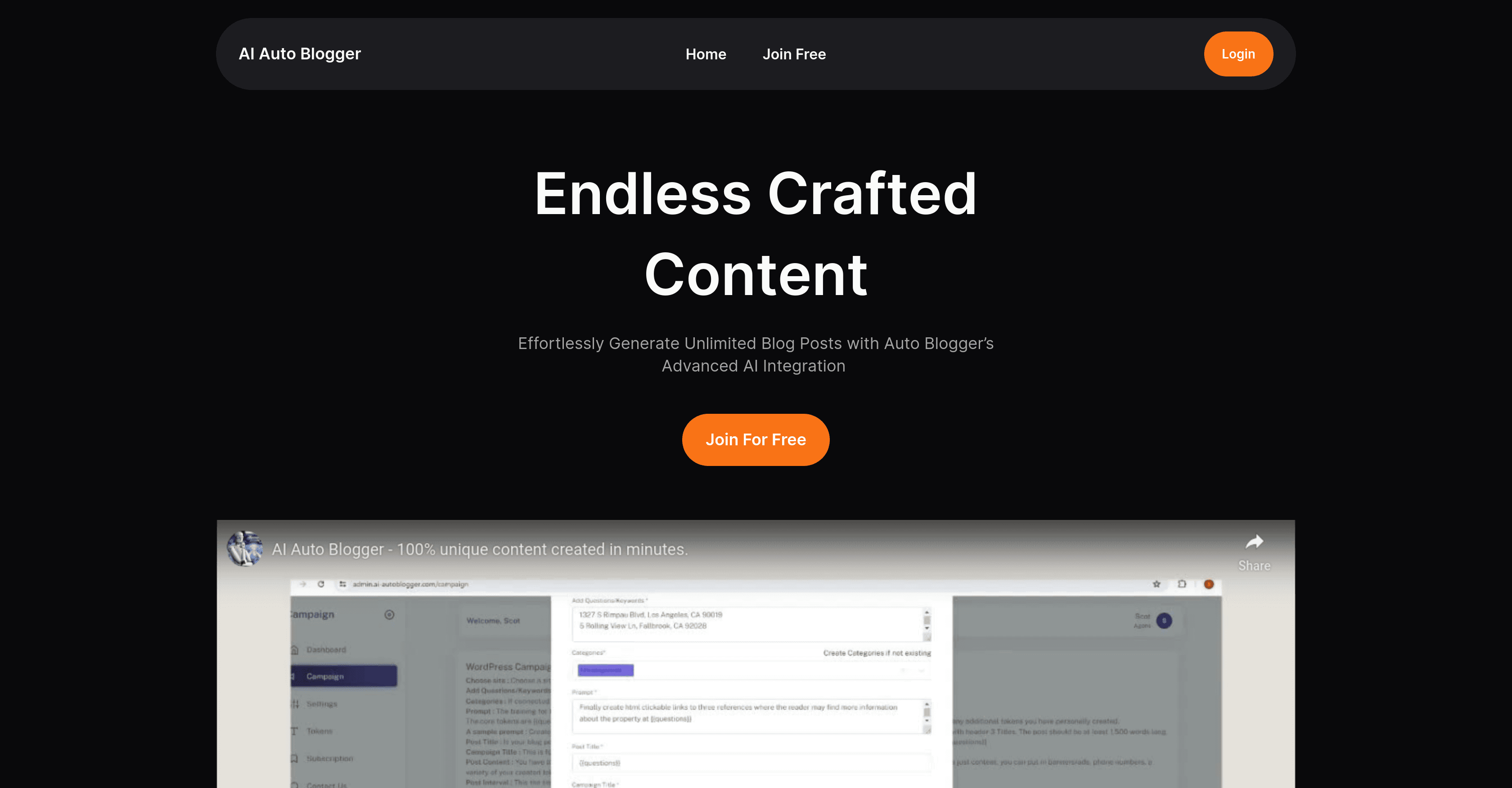 AI Auto Blogger screenshot