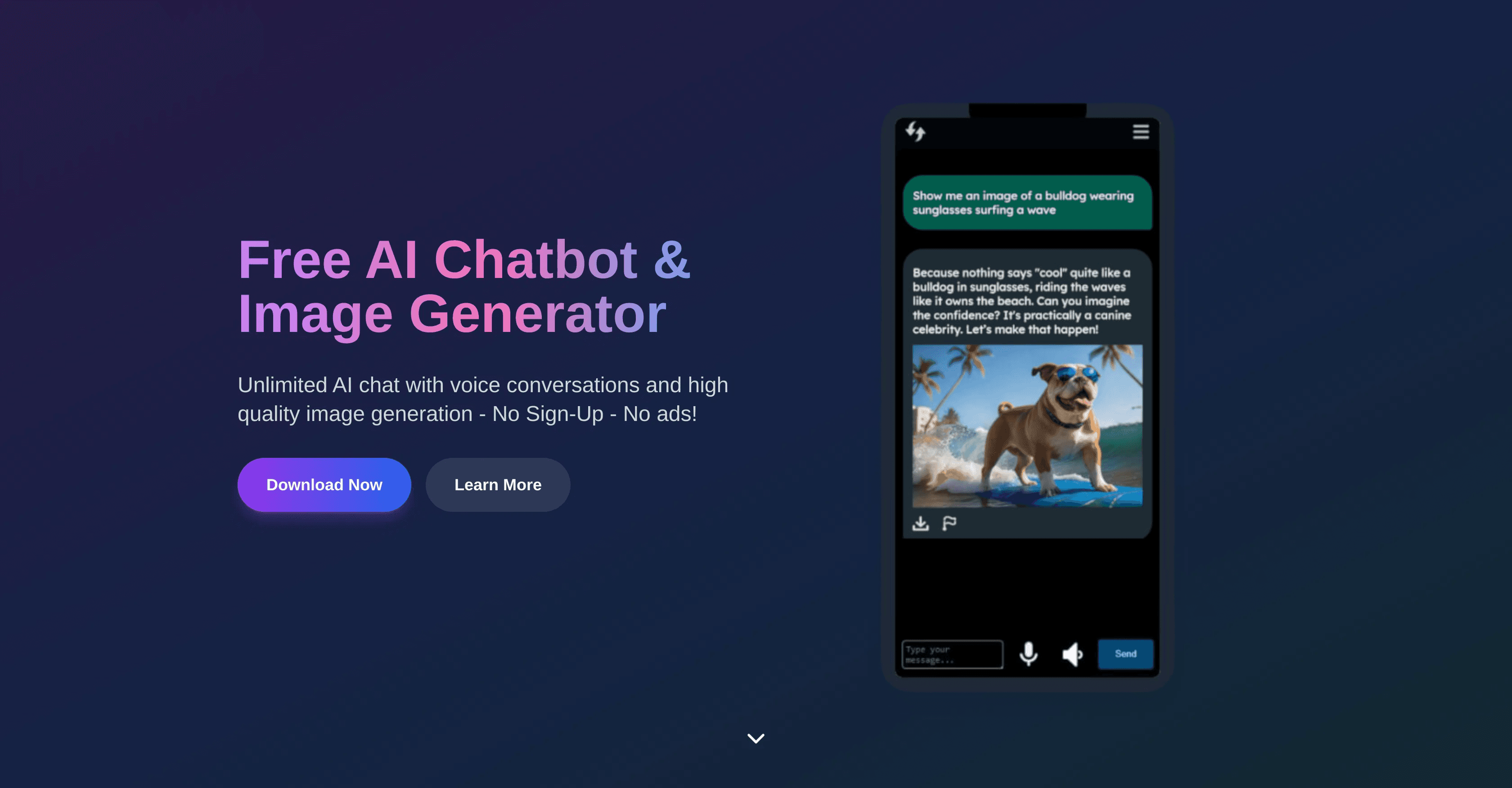 Free AI Chatbot & Image Generator screenshot