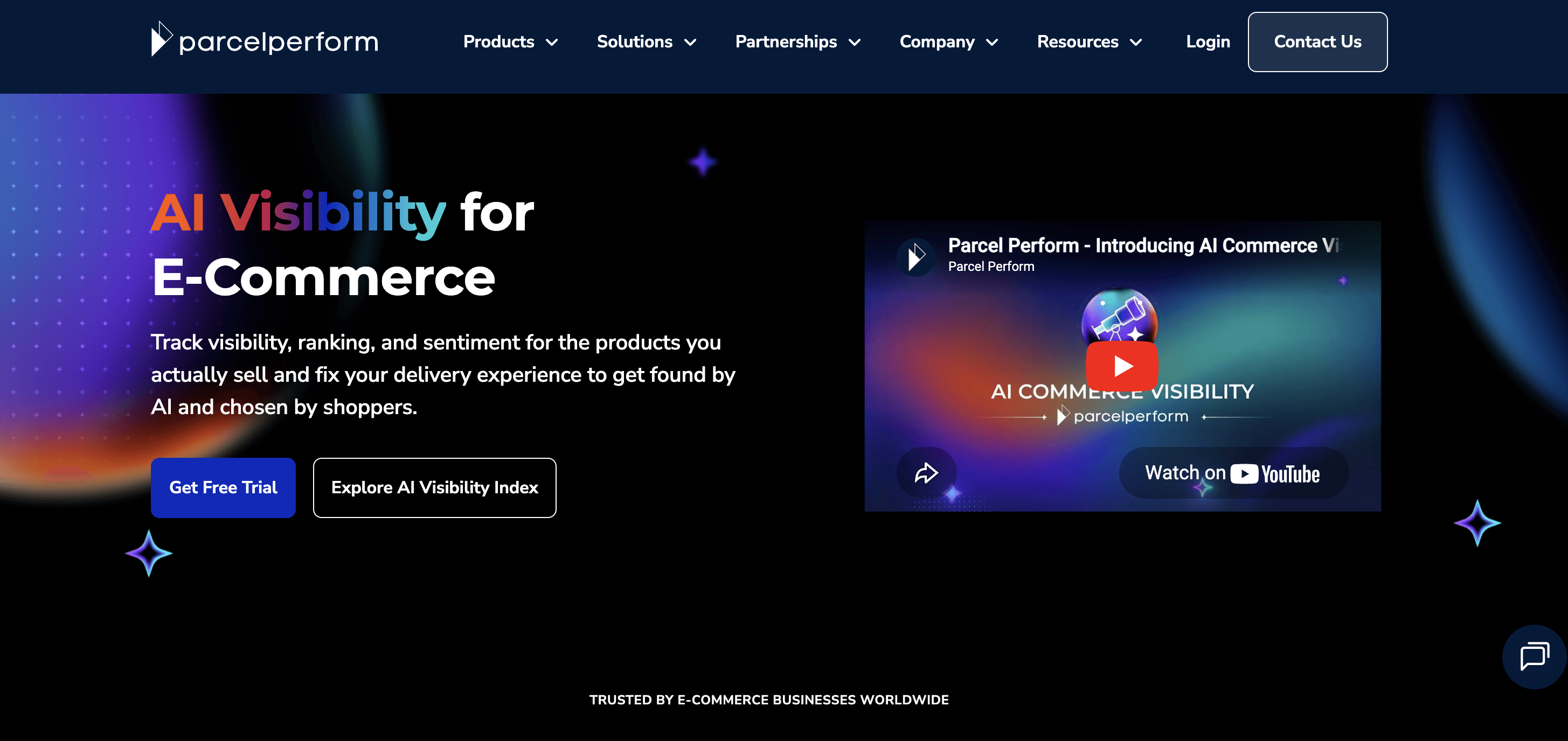AI Commerce Visibility by Parcel Perform screenshot