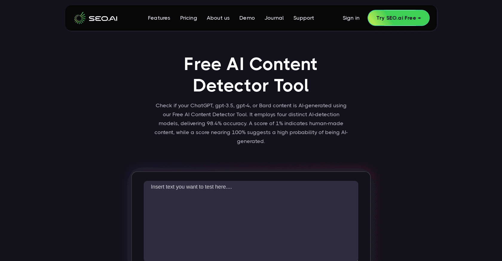 AI Content Detector screenshot