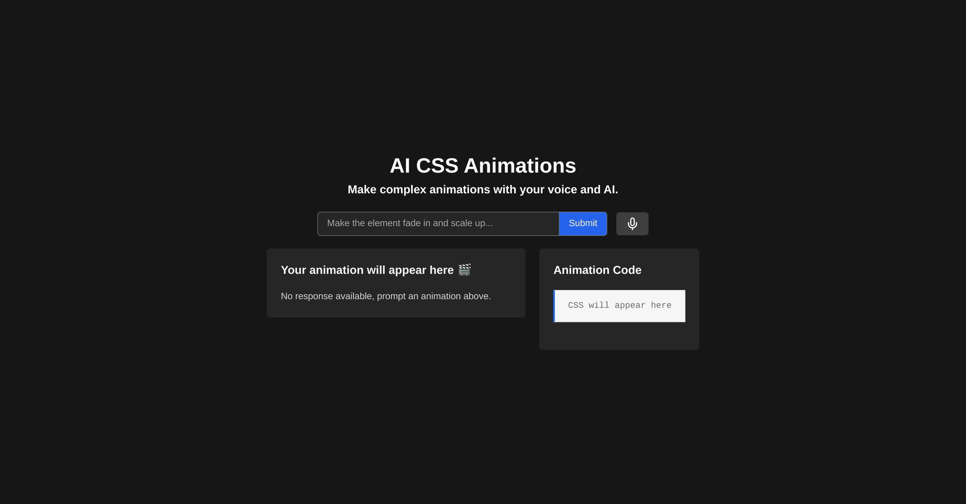 AI CSS Animations screenshot