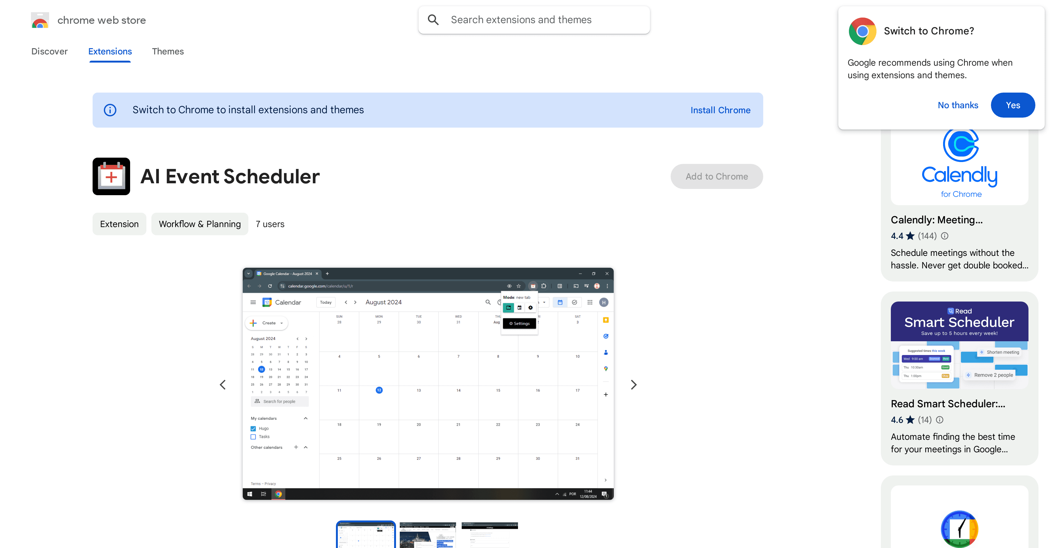AI Event Scheduler screenshot