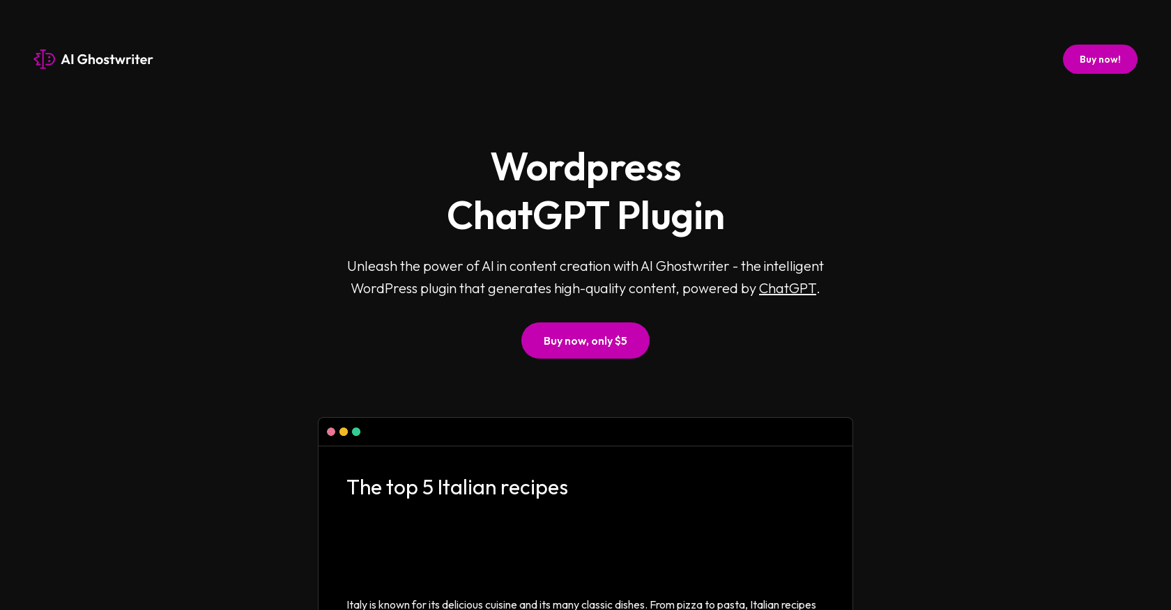 AI Ghostwriter screenshot