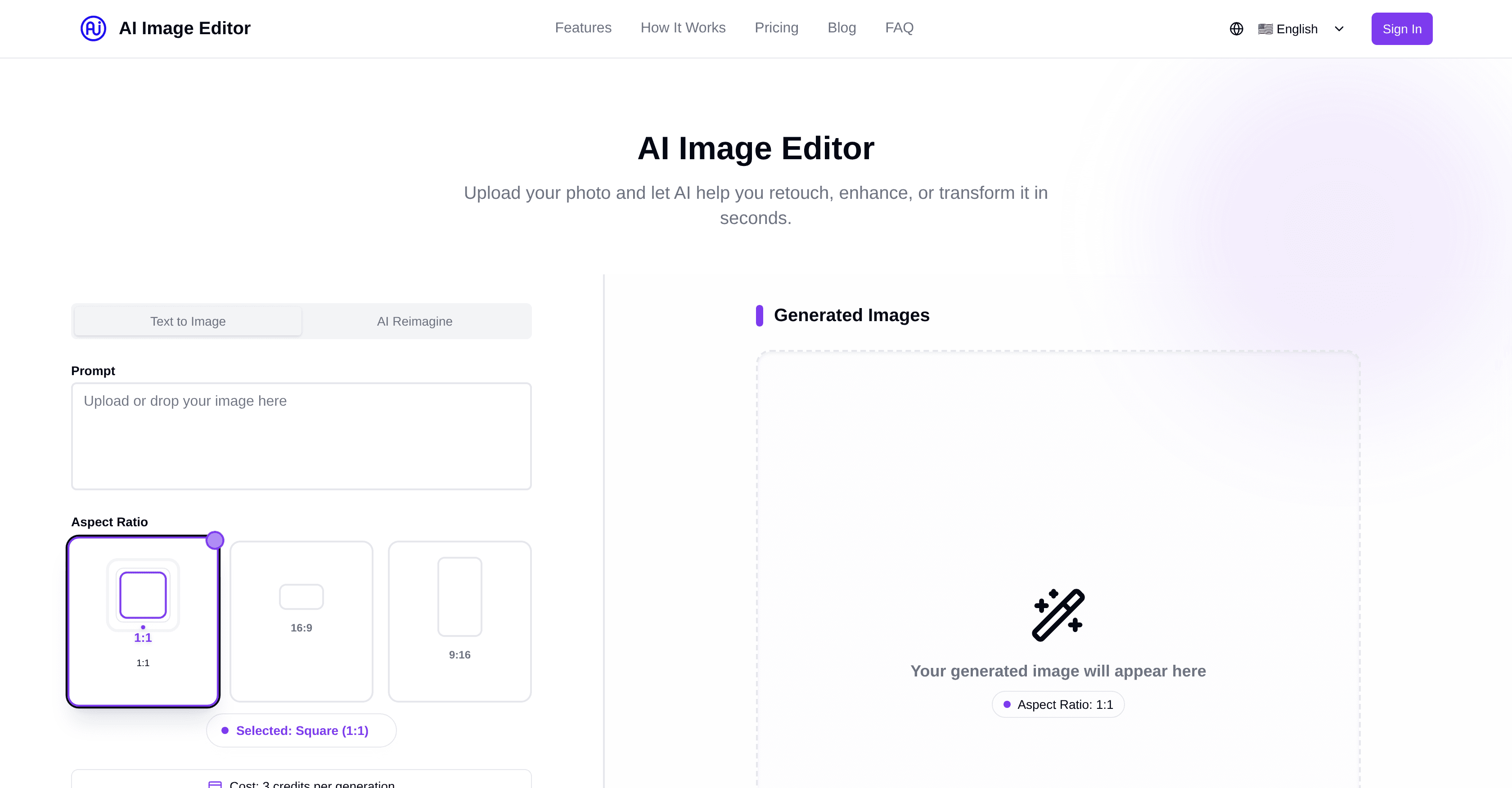 AI Image Editor.info screenshot