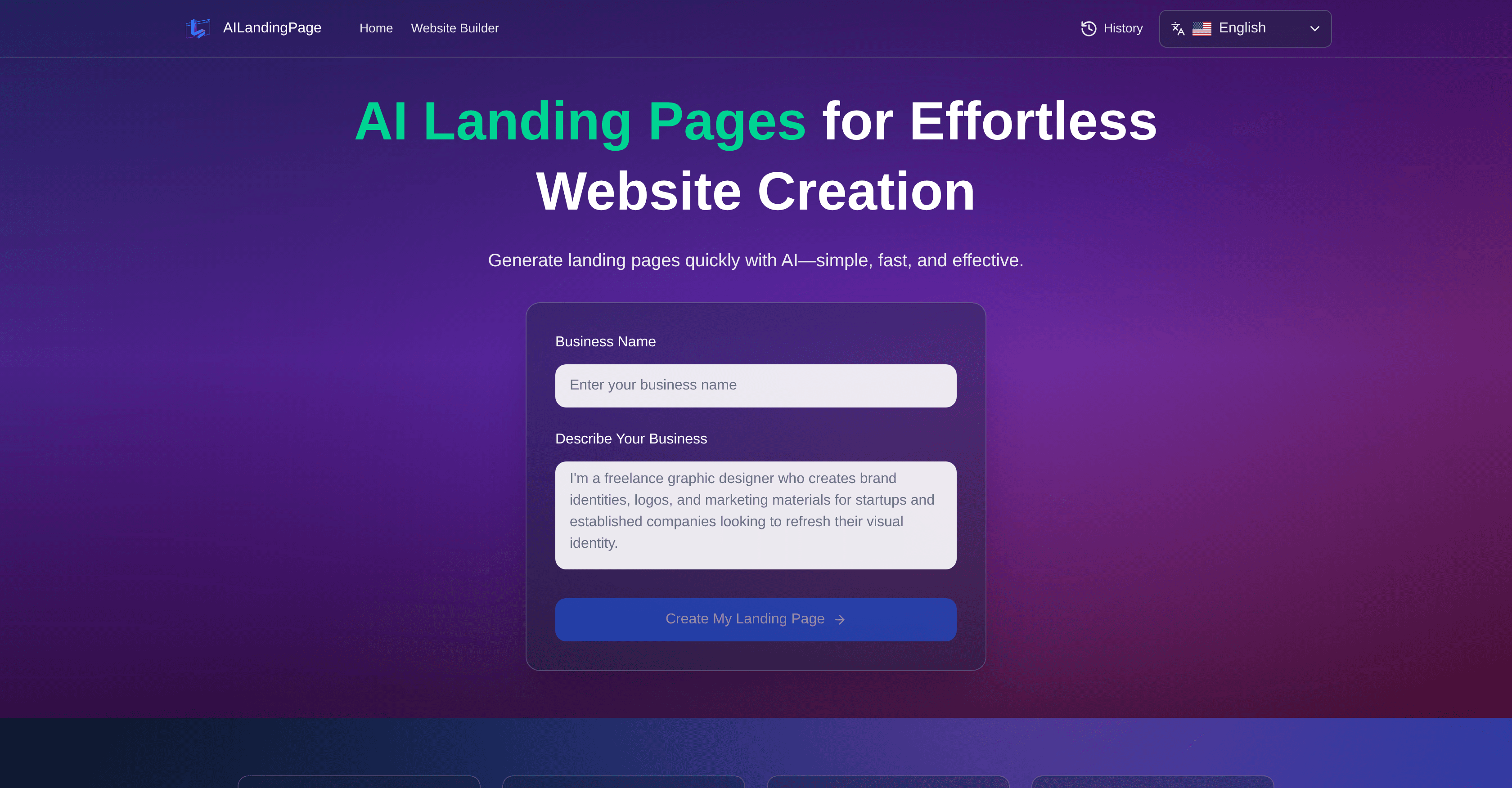 AI Landing Page.ai screenshot