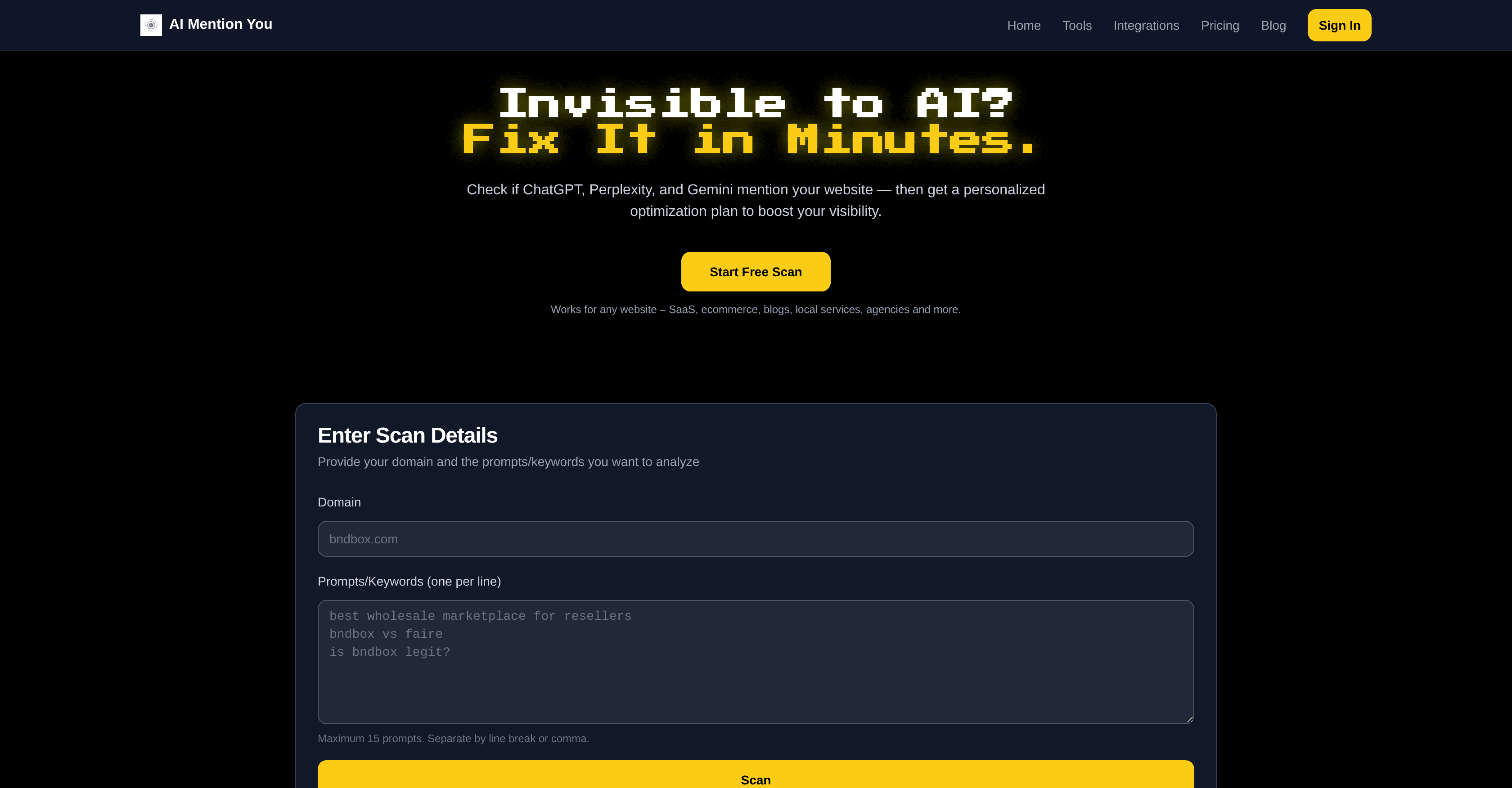 AI Mention You screenshot