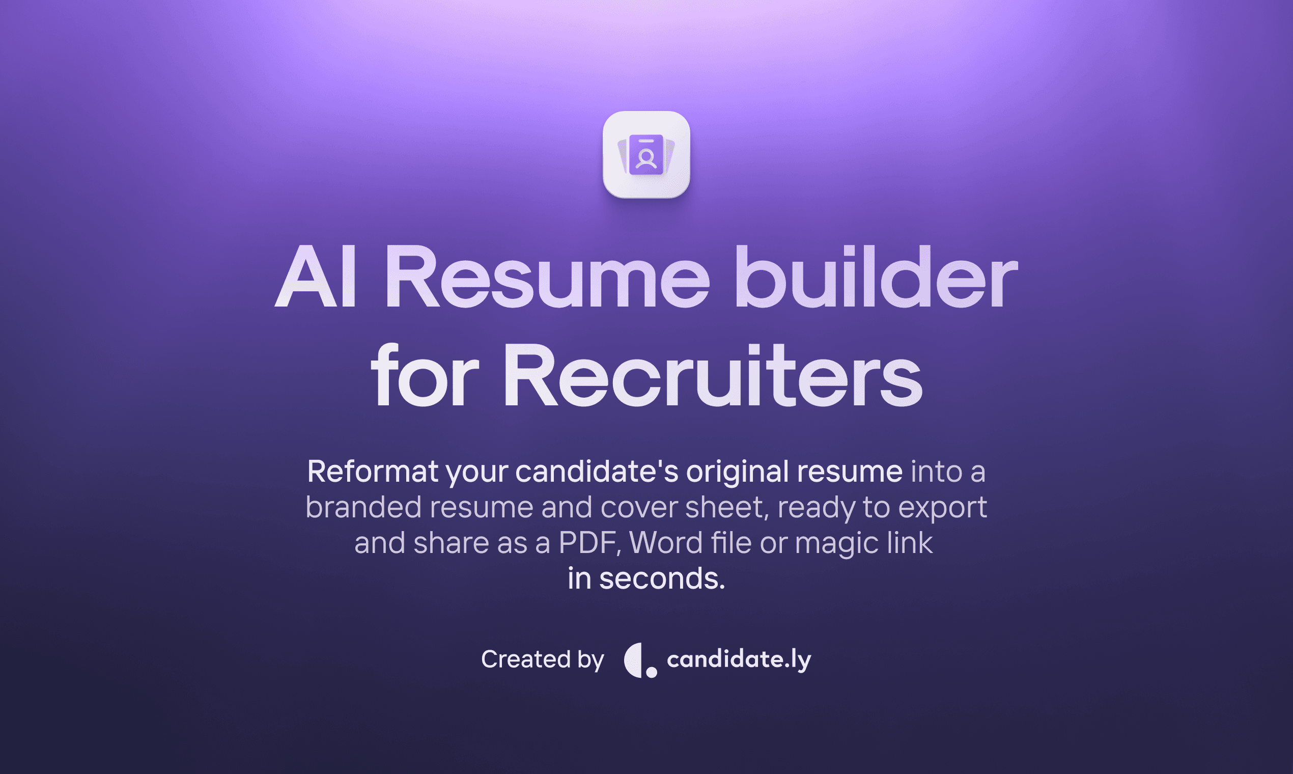 AI Resume Builder for Recruiters screenshot