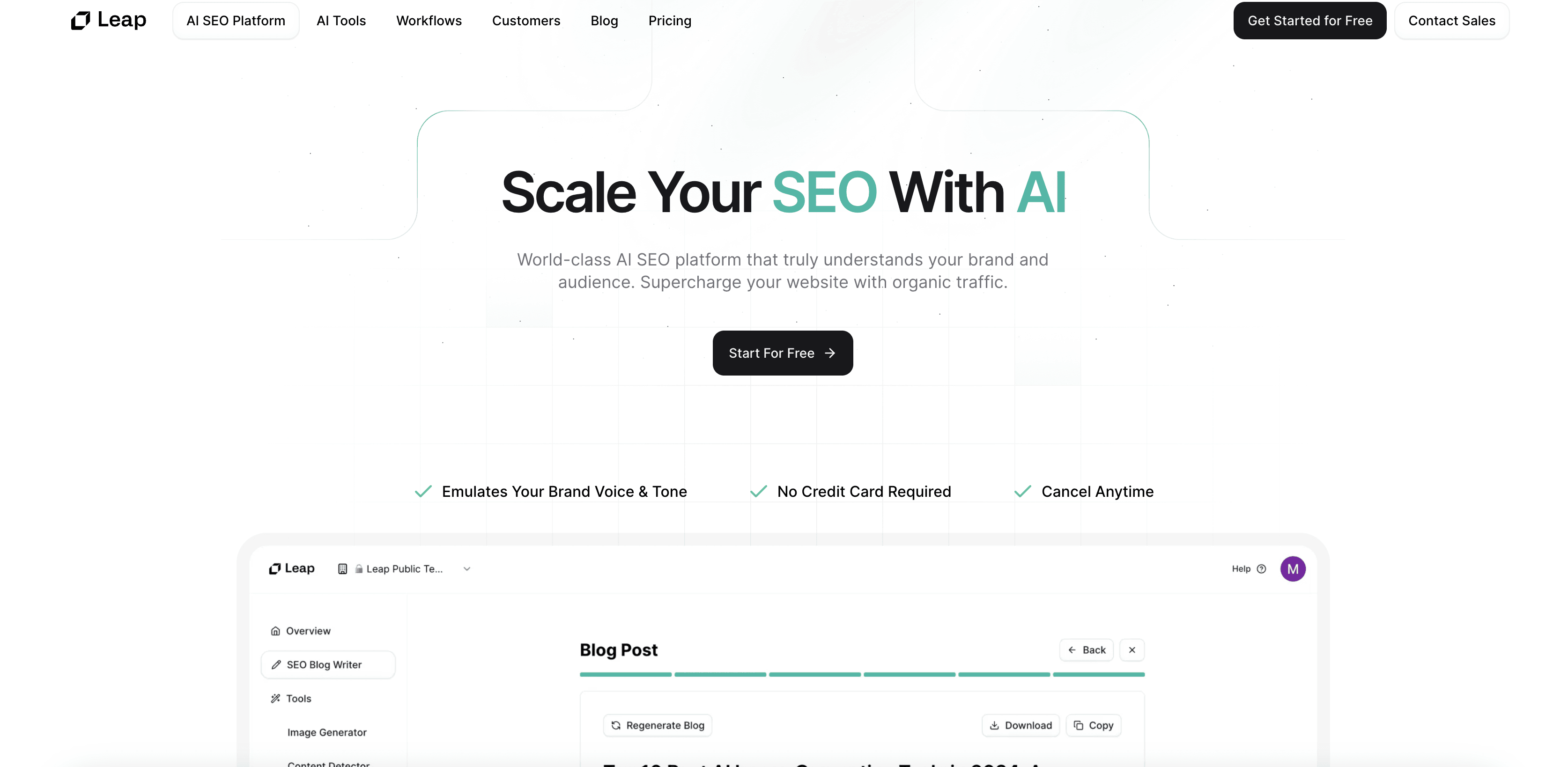 AI SEO by Leap screenshot