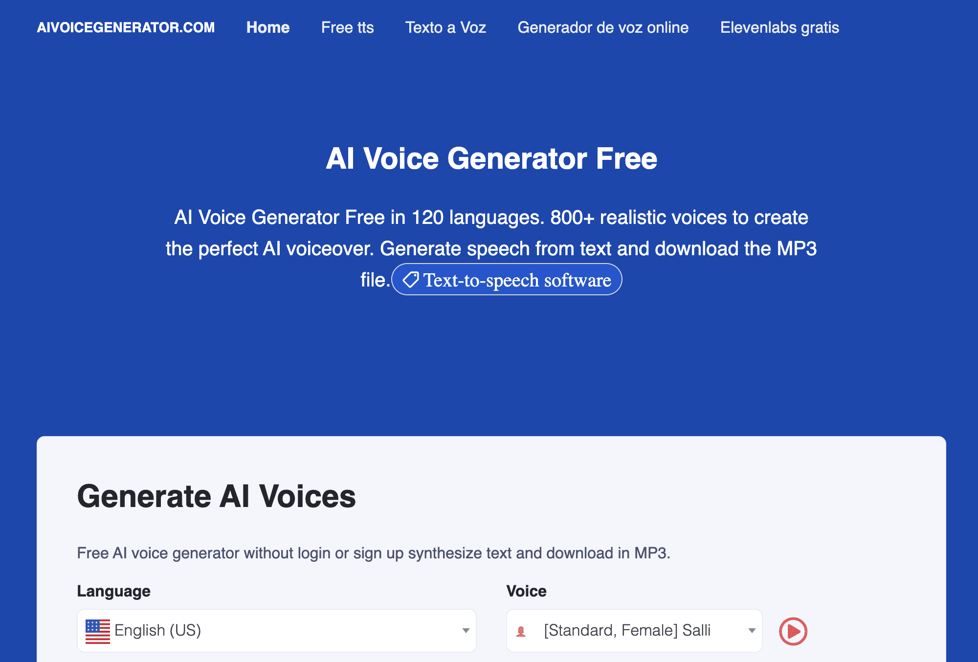 AI Voice Generator Free screenshot