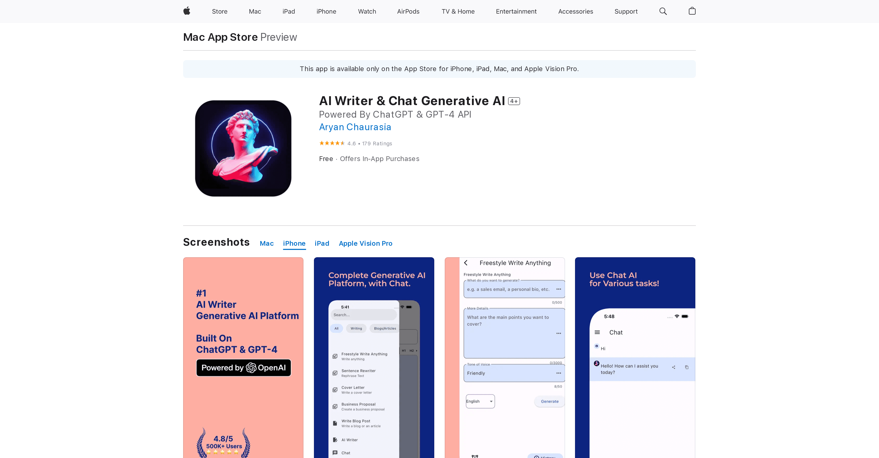 AI Writer & Chat screenshot