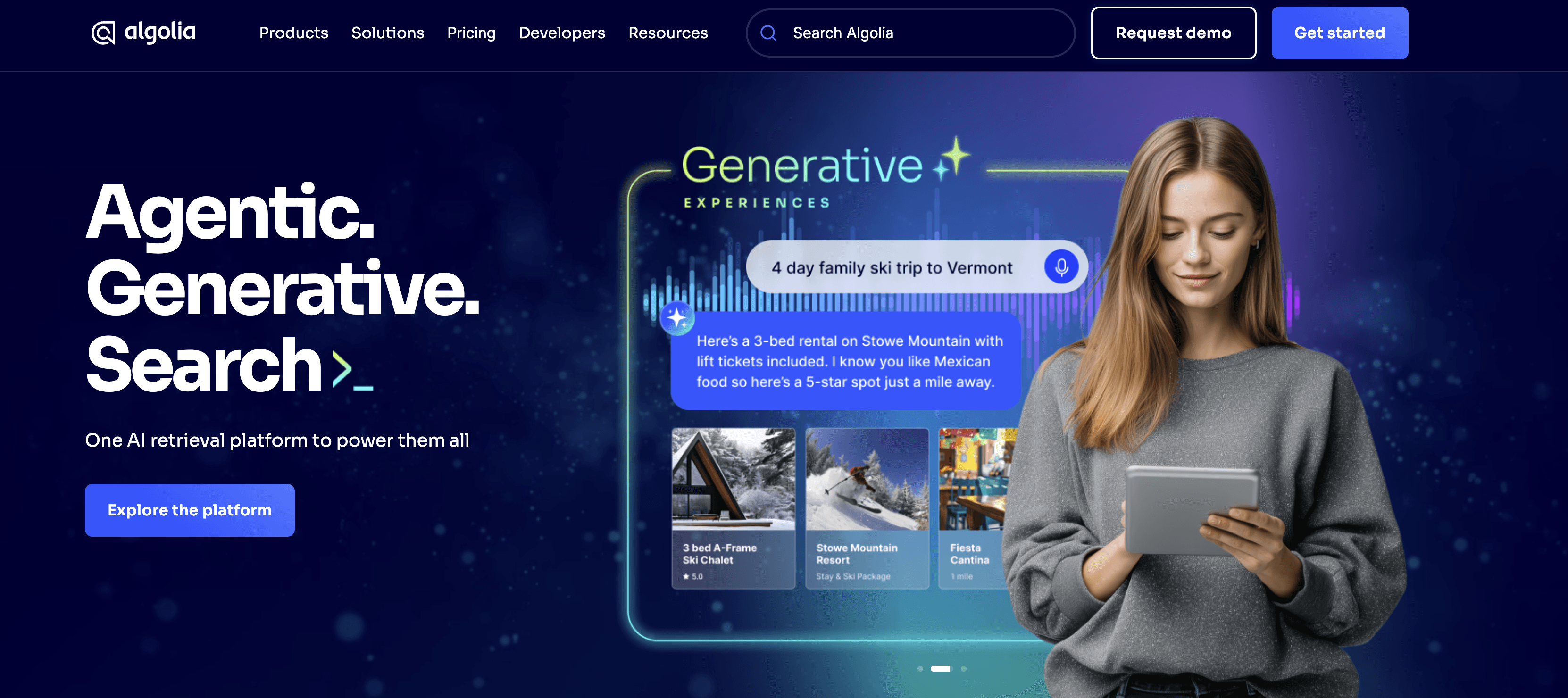 Algolia AI Search screenshot
