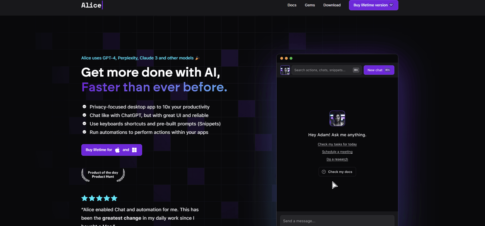 Alice App screenshot