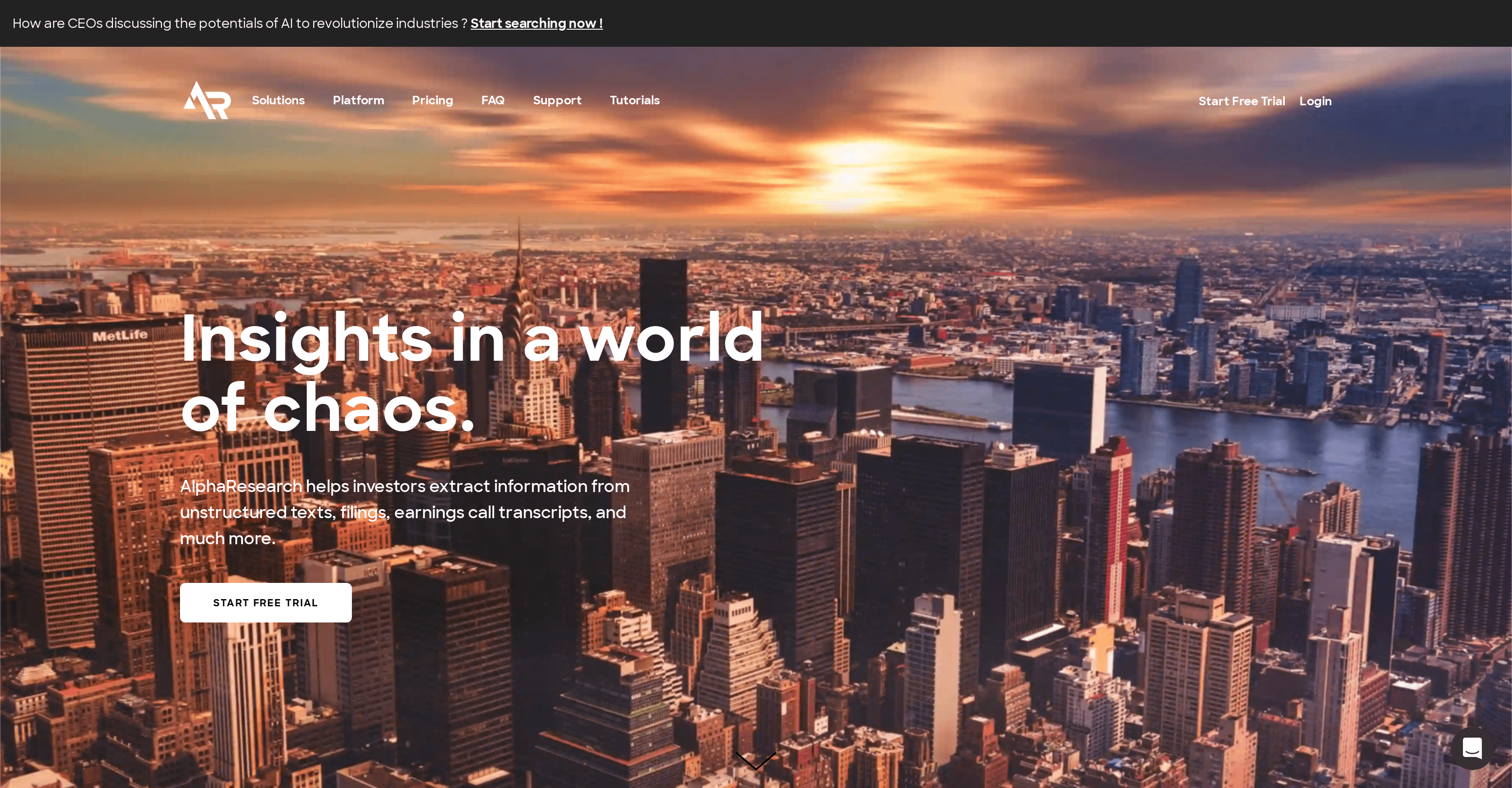 Alpharesearch screenshot