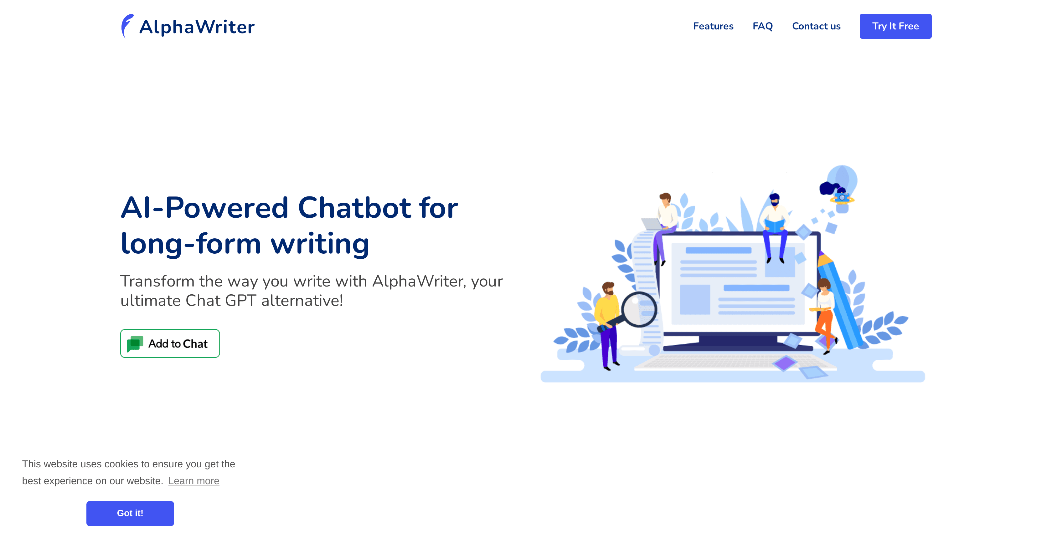 AlphaWriter screenshot