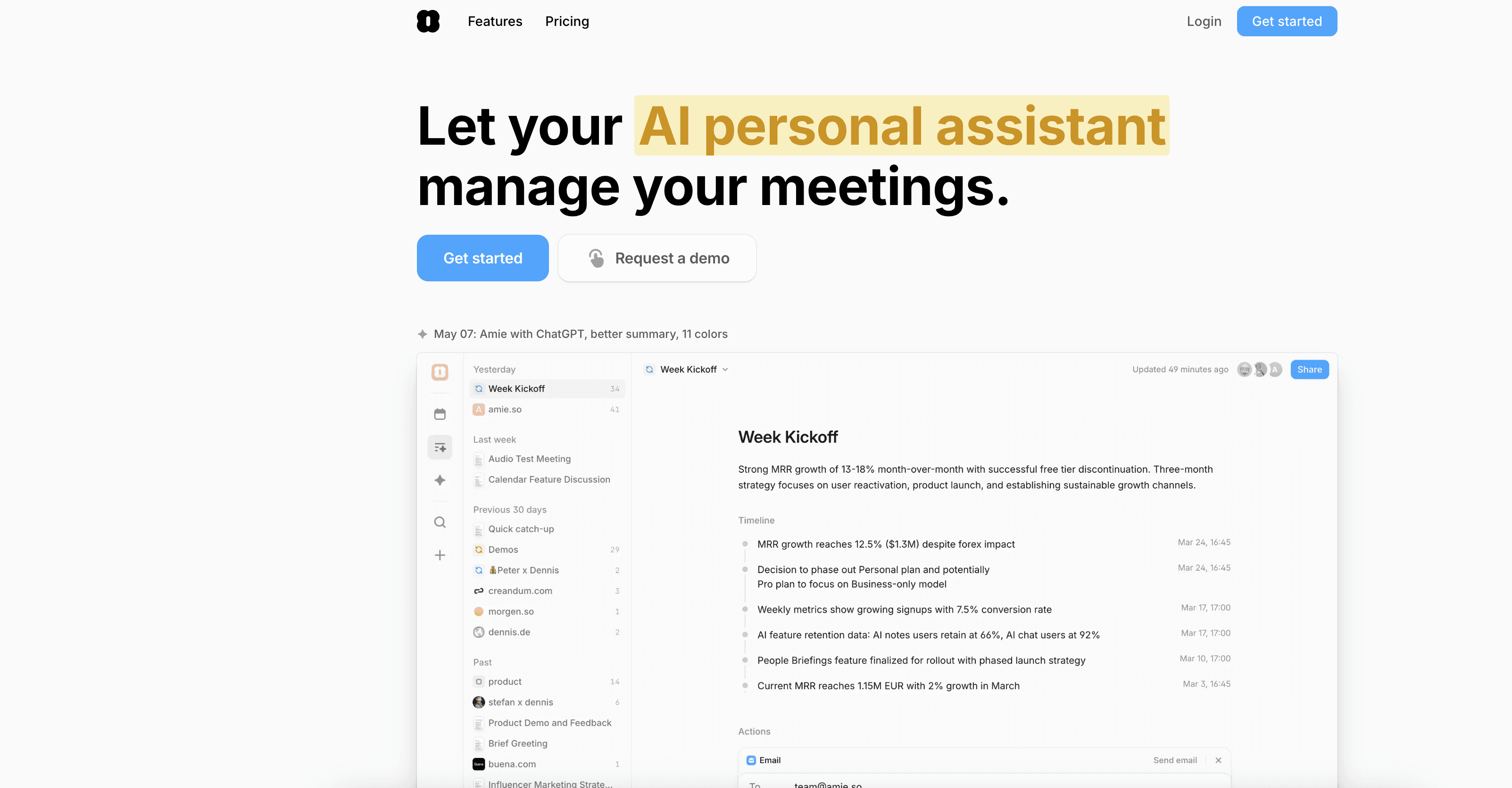 Amie - AI Note Taker screenshot