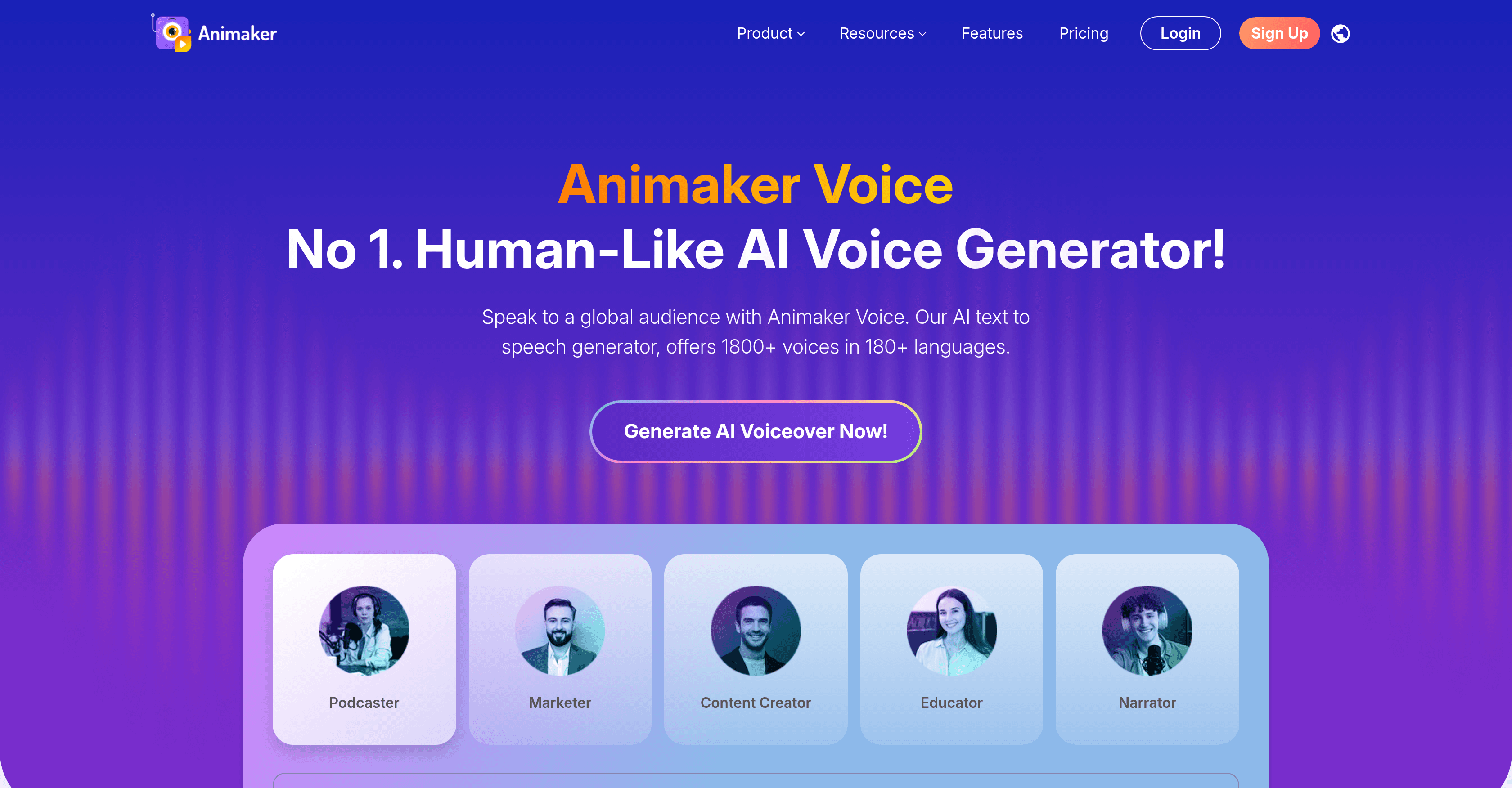 Animaker Voice Generator screenshot