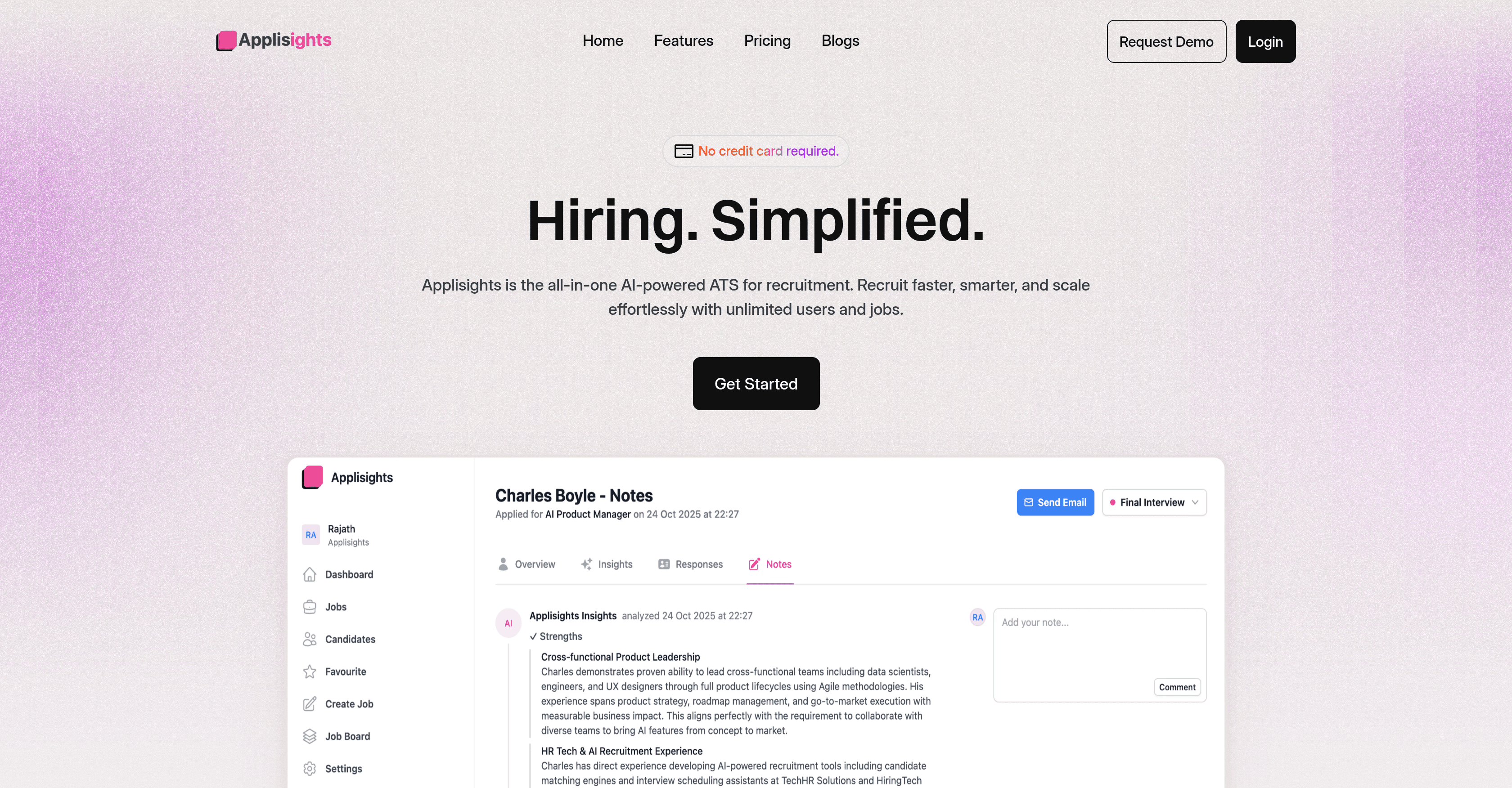 Applisights screenshot