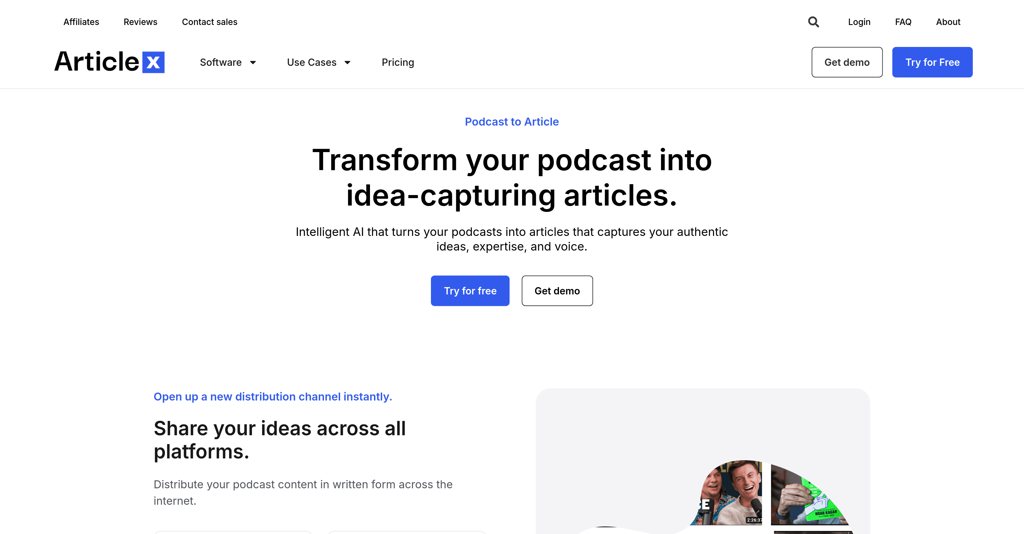 ArticleX - Podcast to Article screenshot