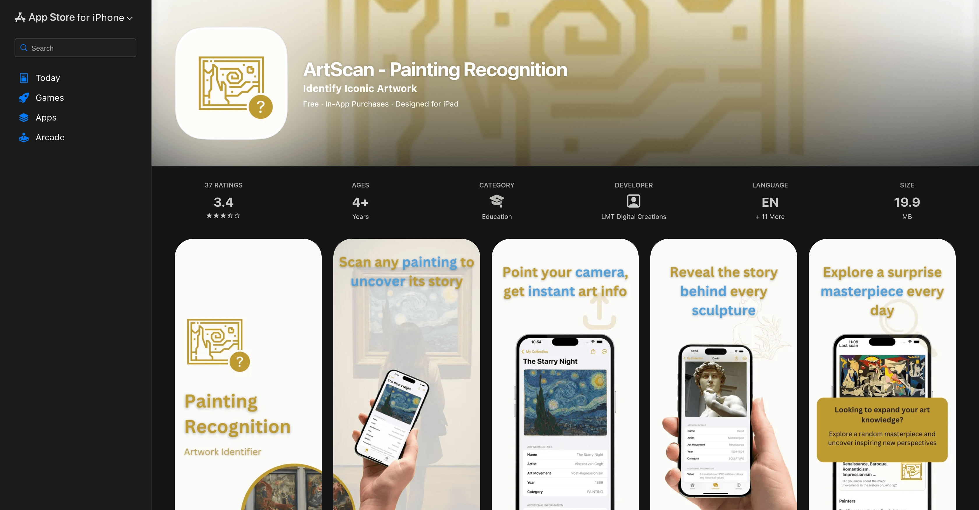 ArtScan - Painting Recognition screenshot