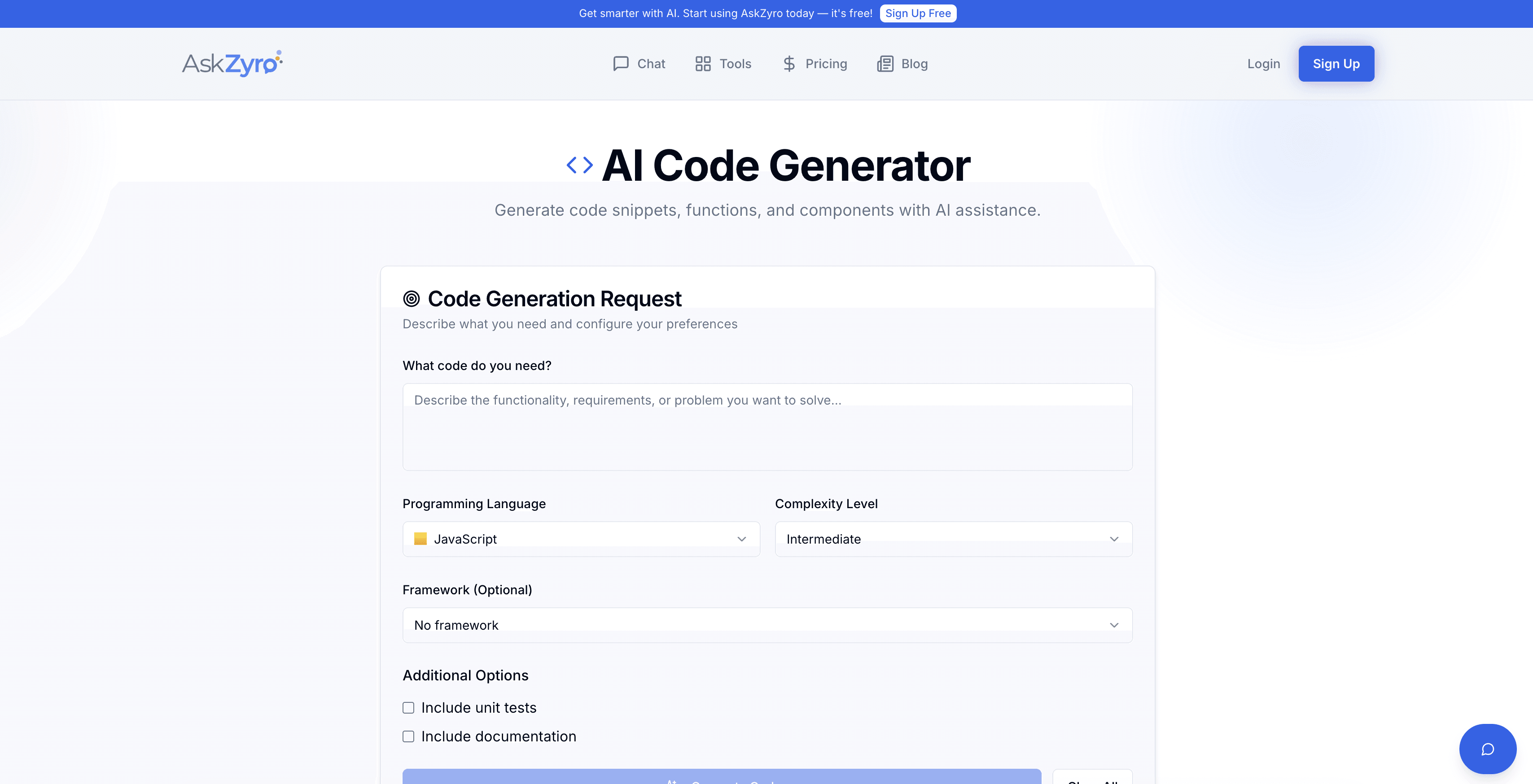 AskZyro | AI Code Generator screenshot