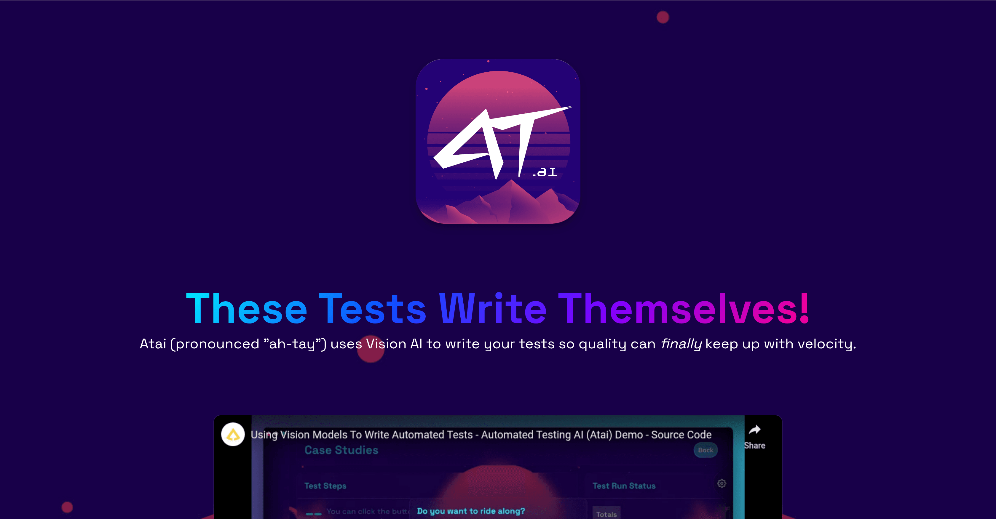 Atai - Automated Testing AI screenshot