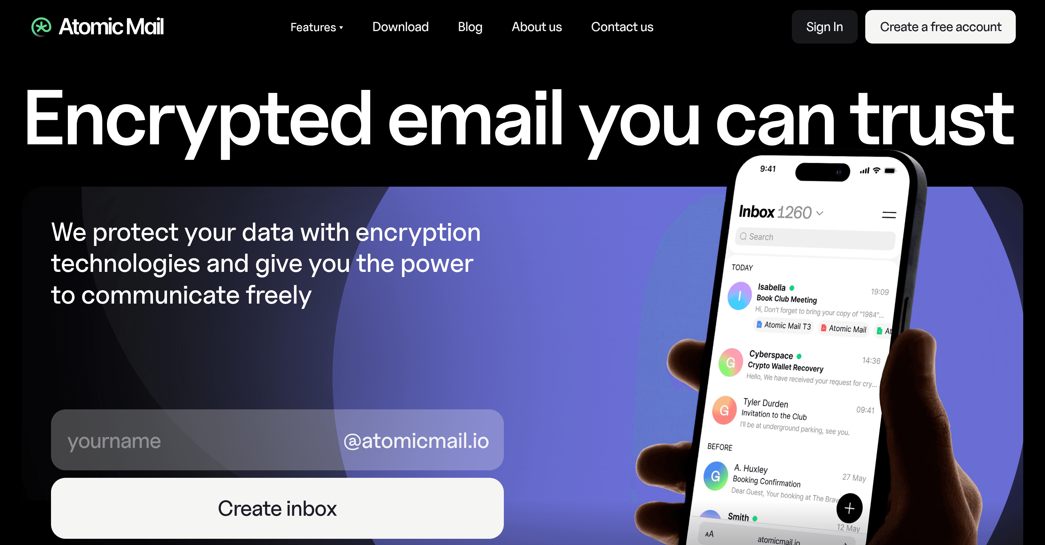 Atomic Mail screenshot