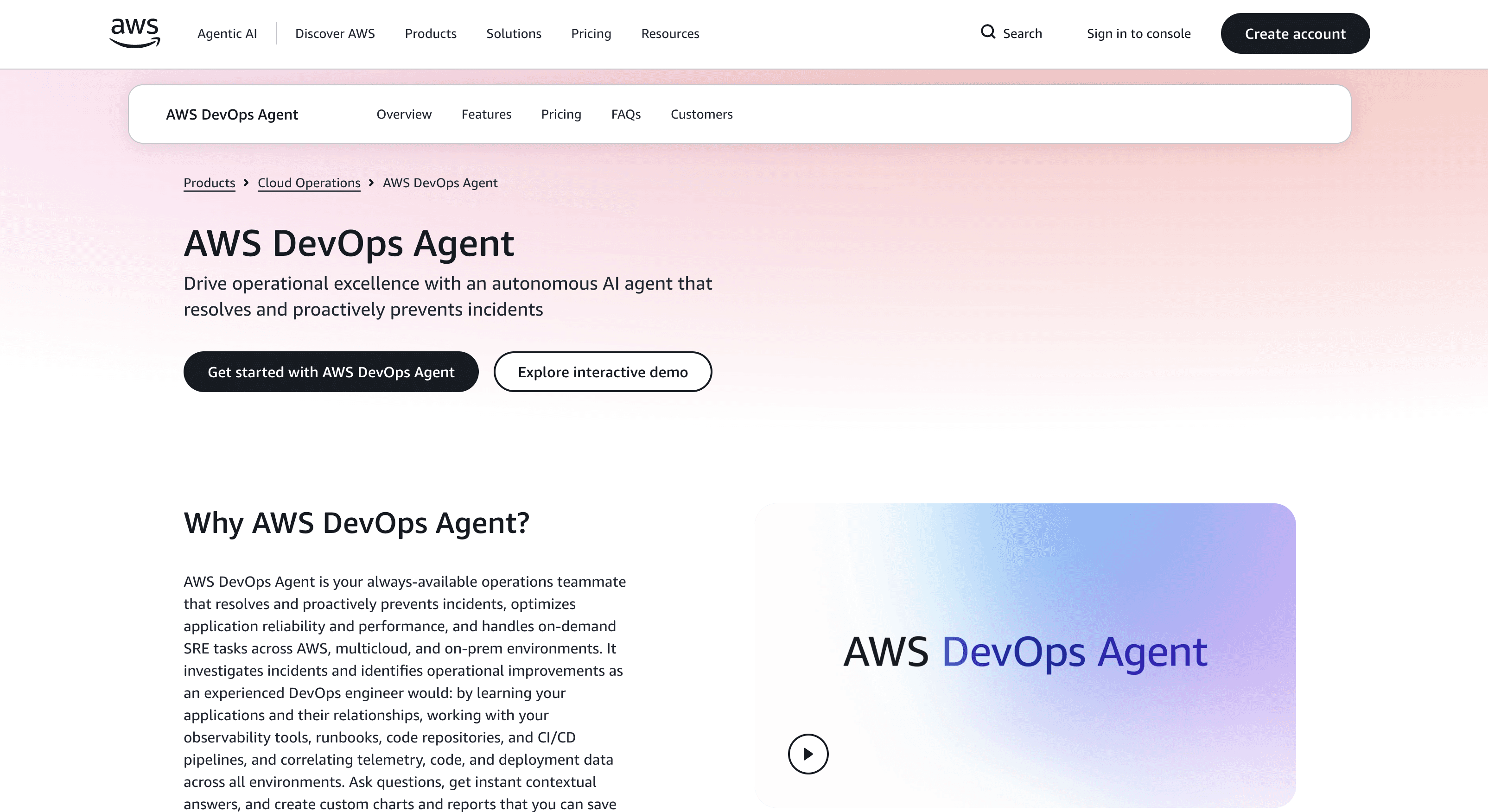 AWS DevOps Agent screenshot