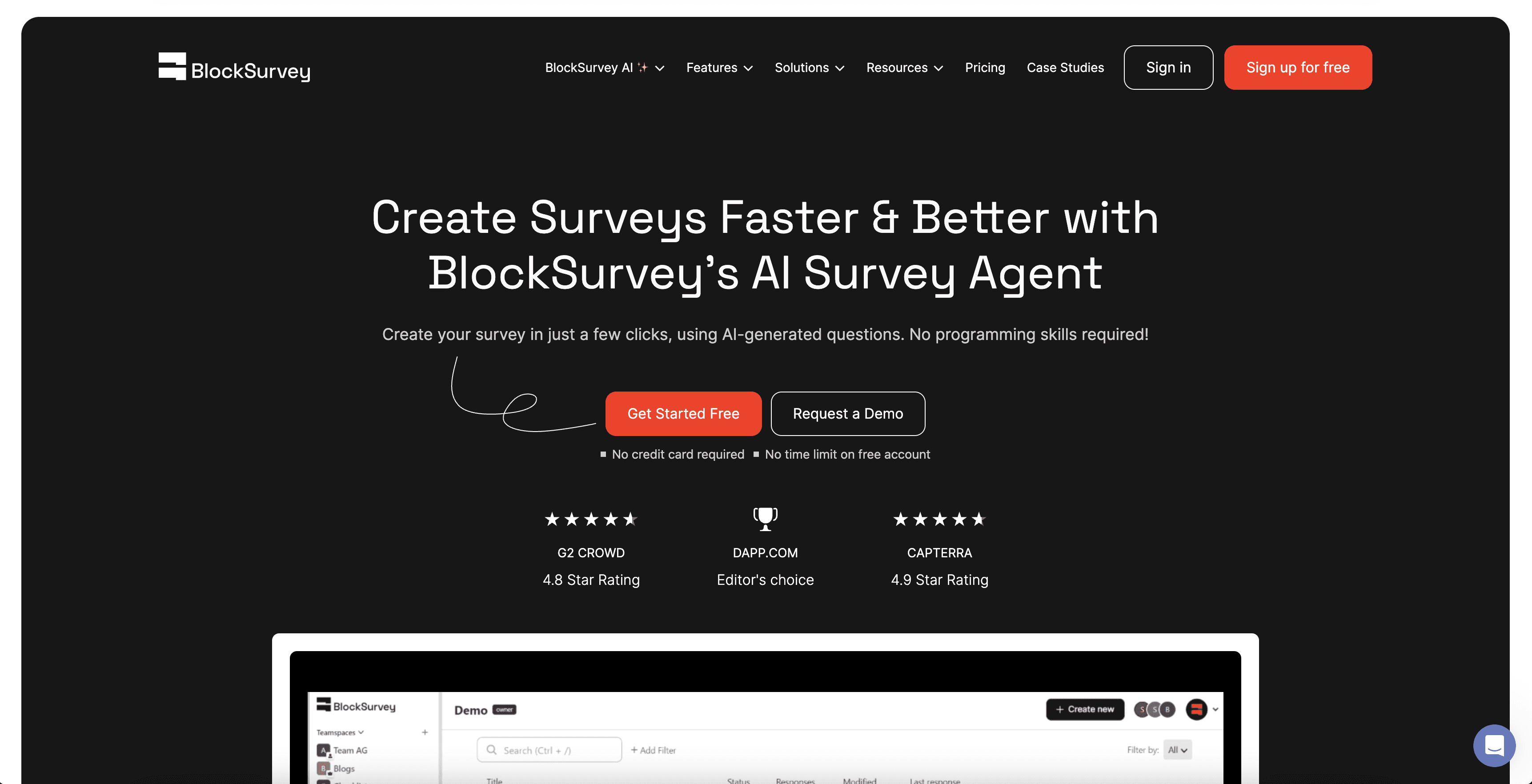 Blocksurvey screenshot