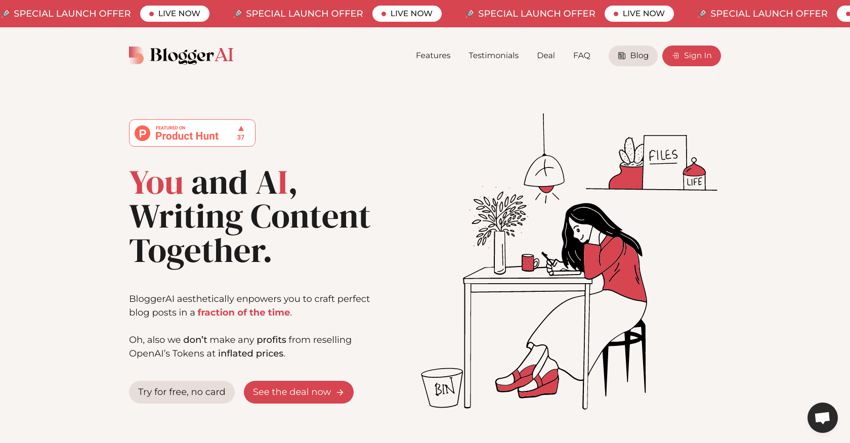 BloggerAI screenshot