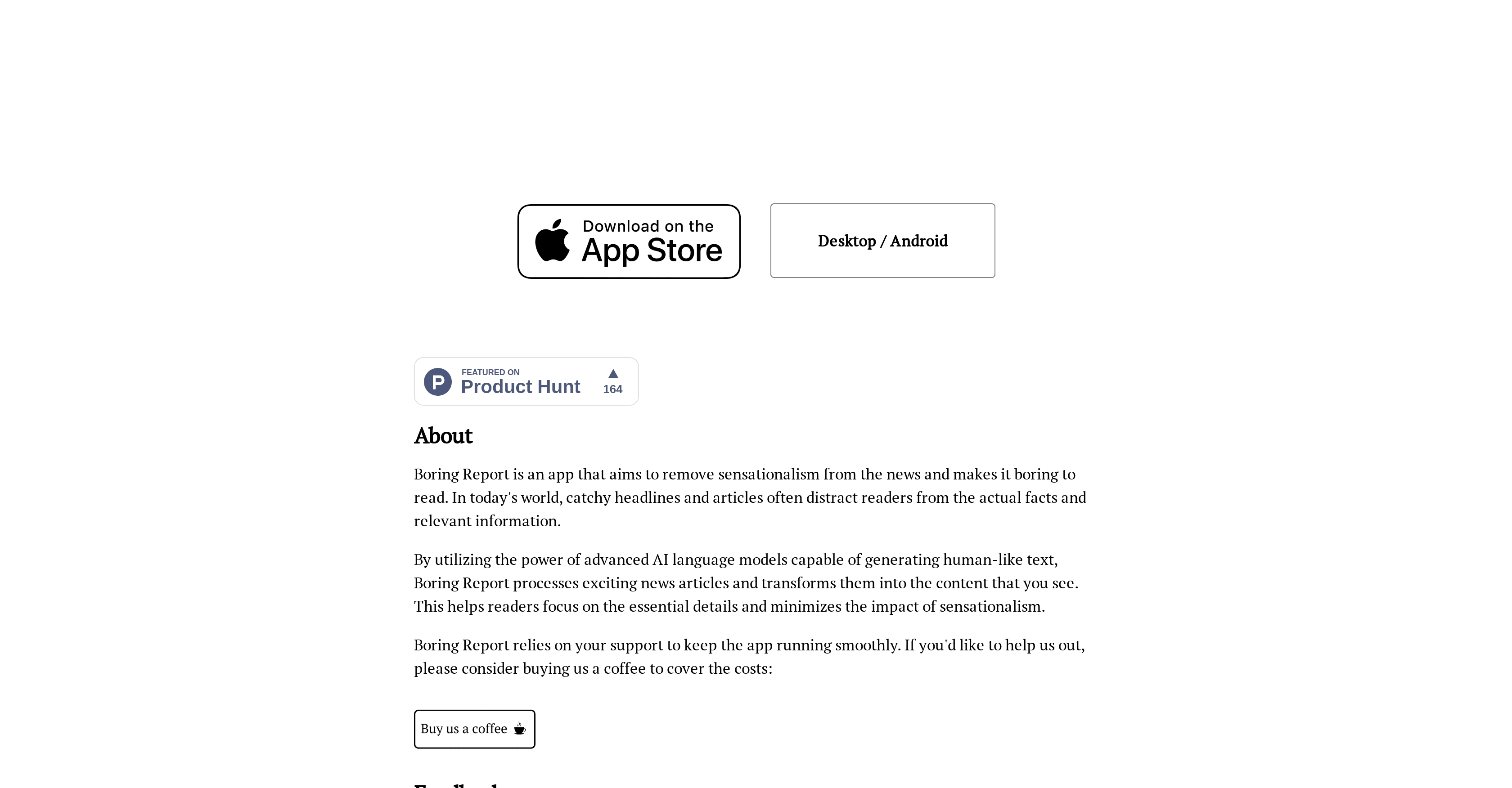 Boring Report screenshot