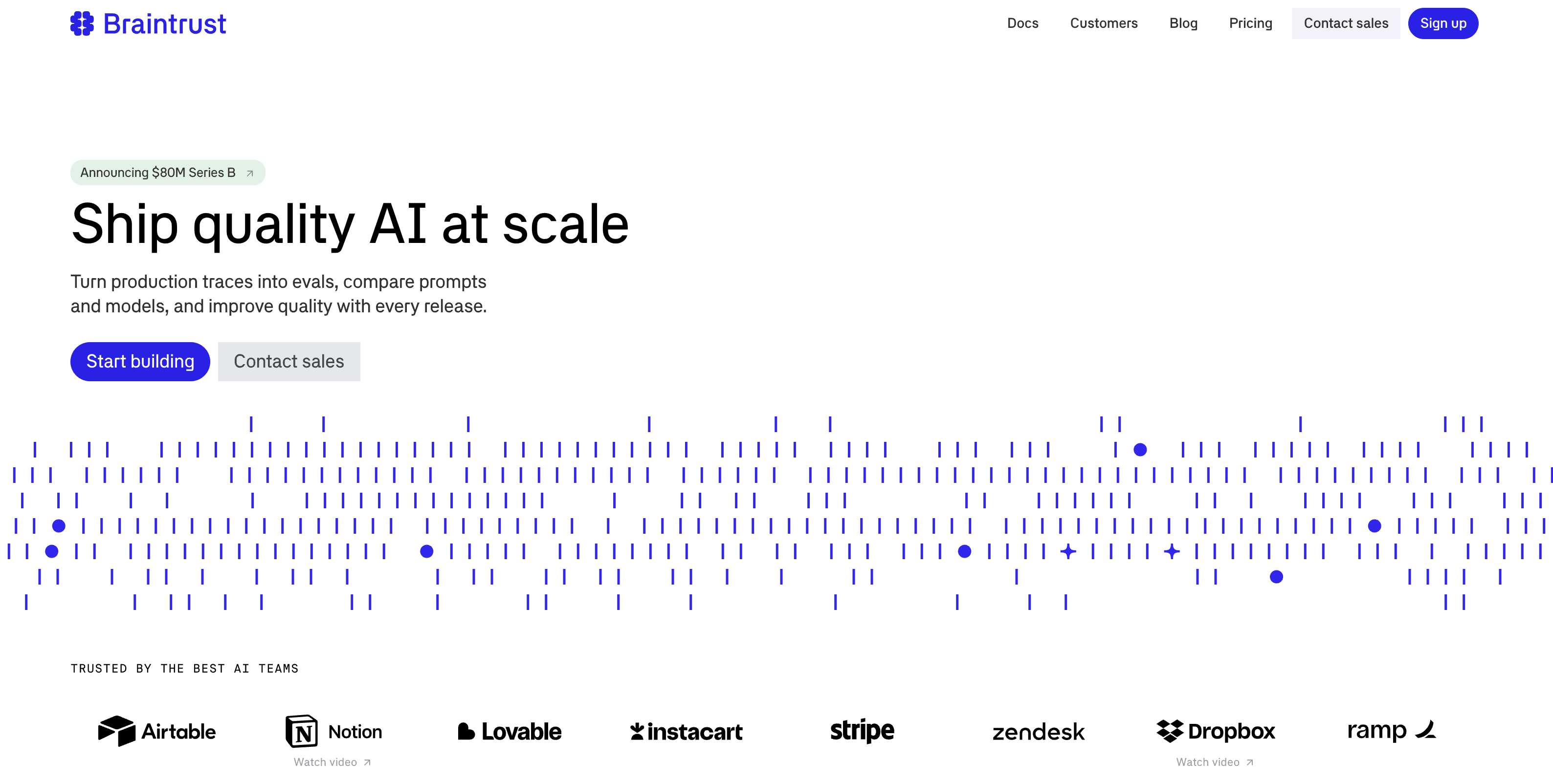 Braintrust screenshot