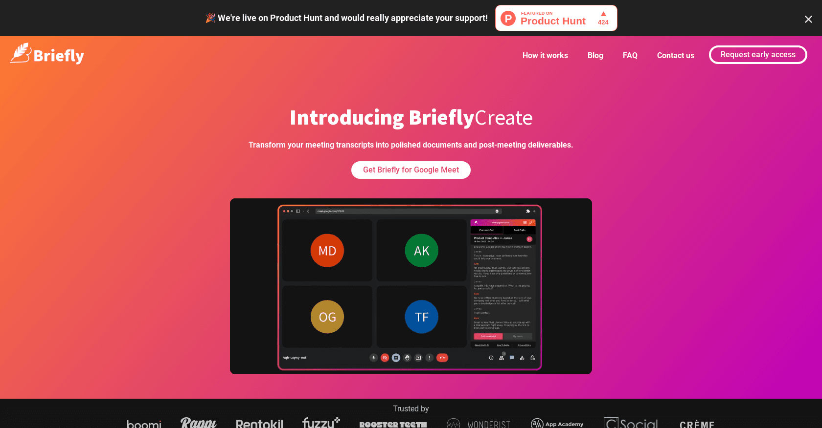 Briefly AI screenshot