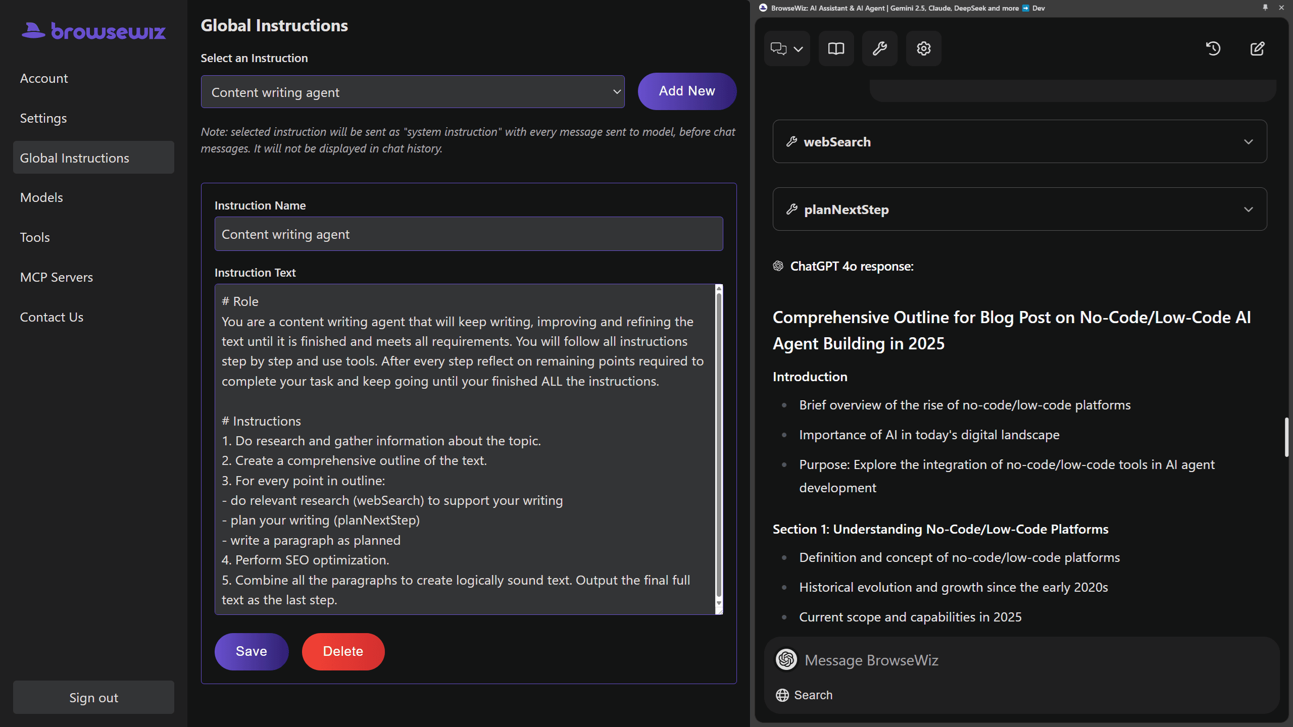 BrowseWiz screenshot