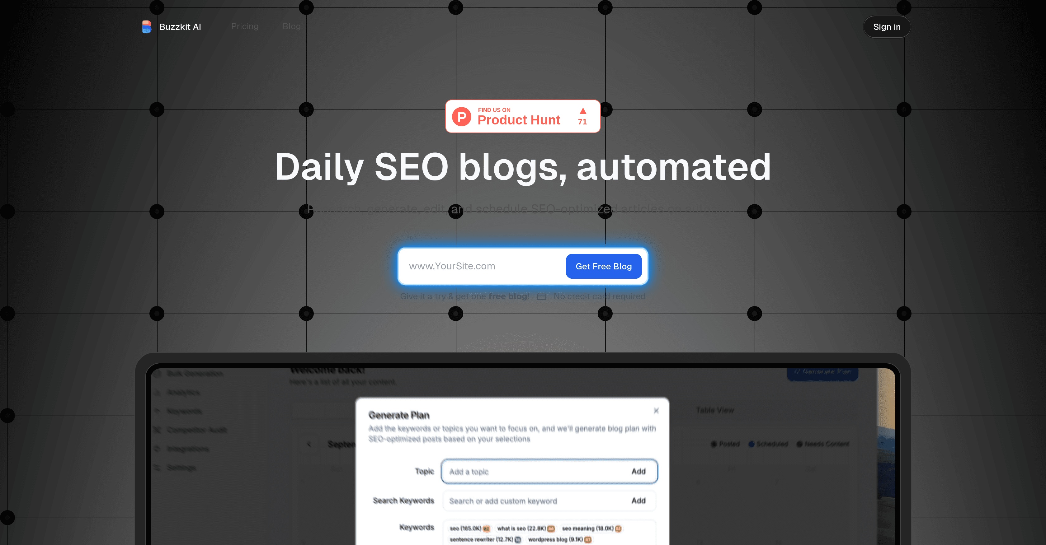 Buzzkit AI screenshot