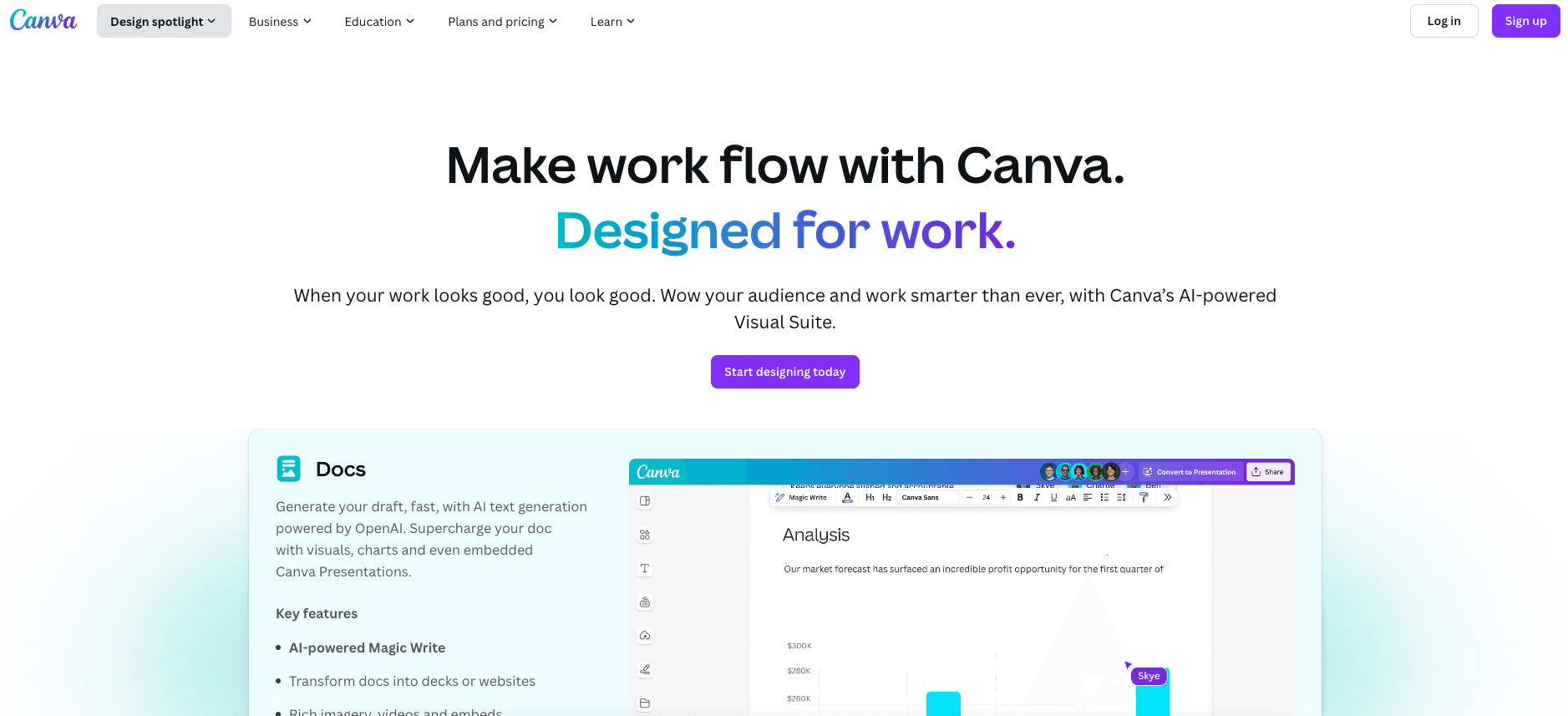Canva Visual Suite screenshot
