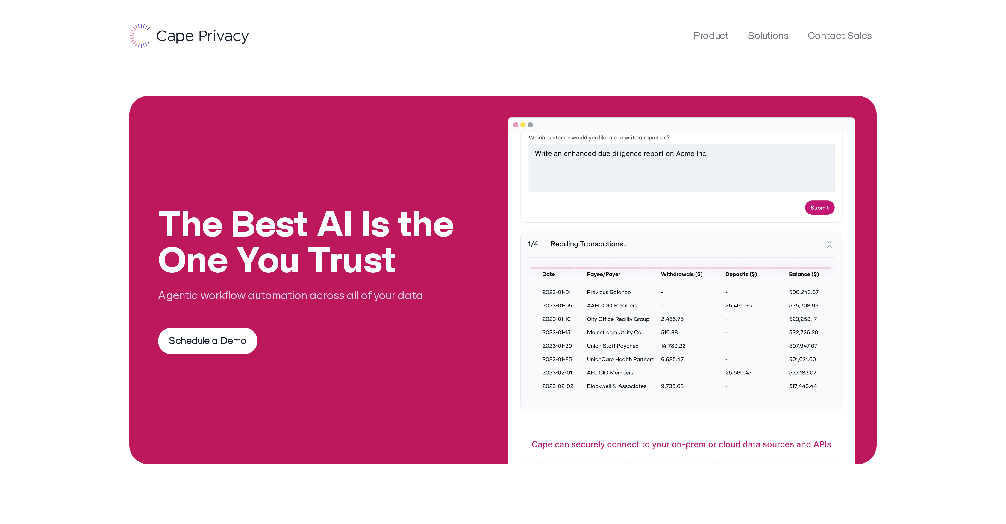 Capeprivacy screenshot