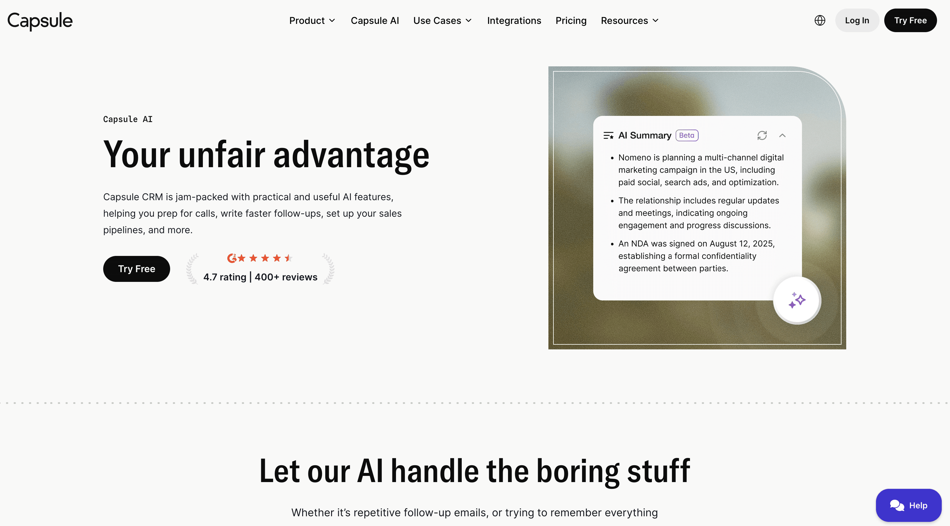 Capsule AI screenshot