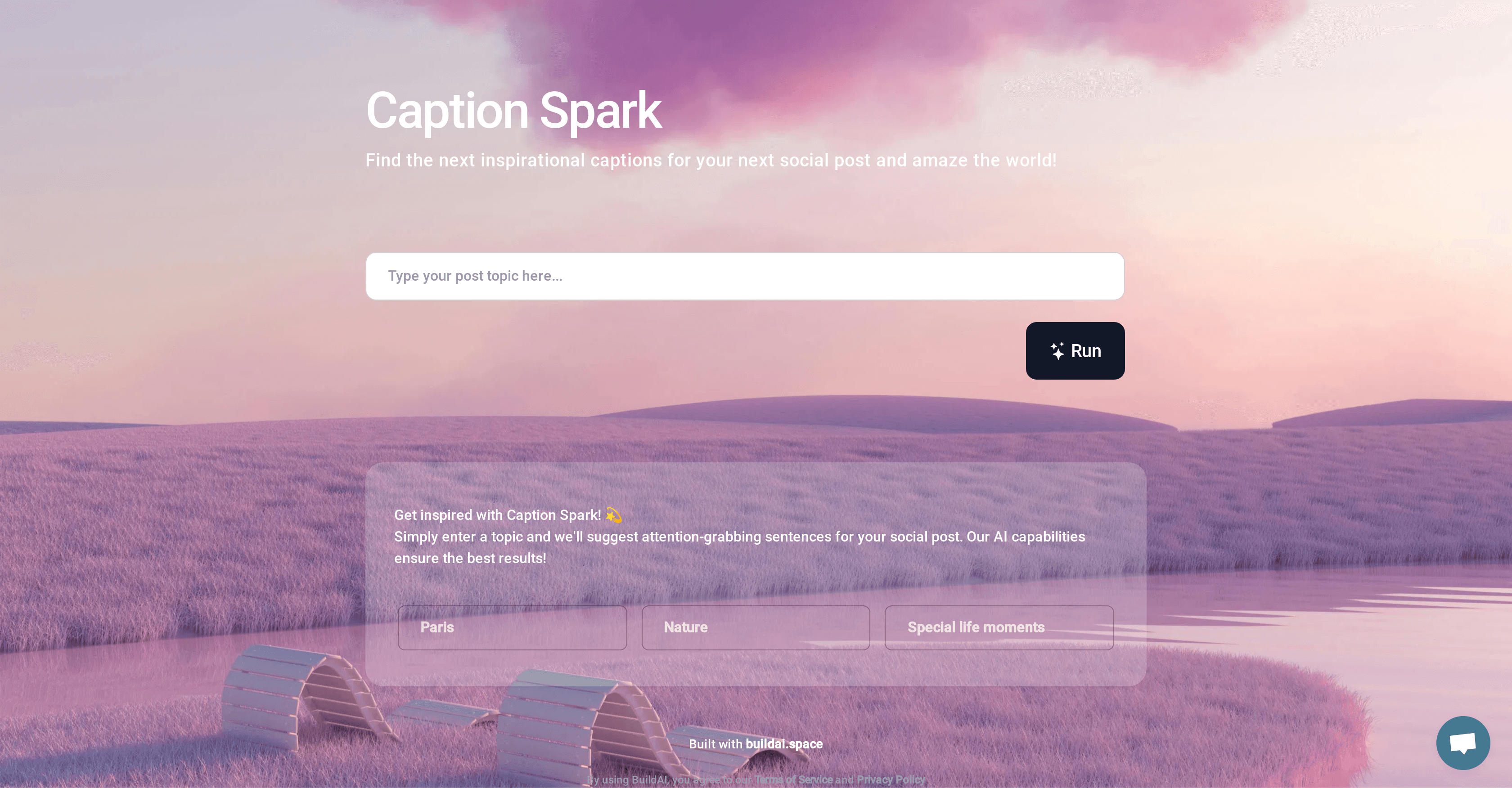 Caption-spark screenshot