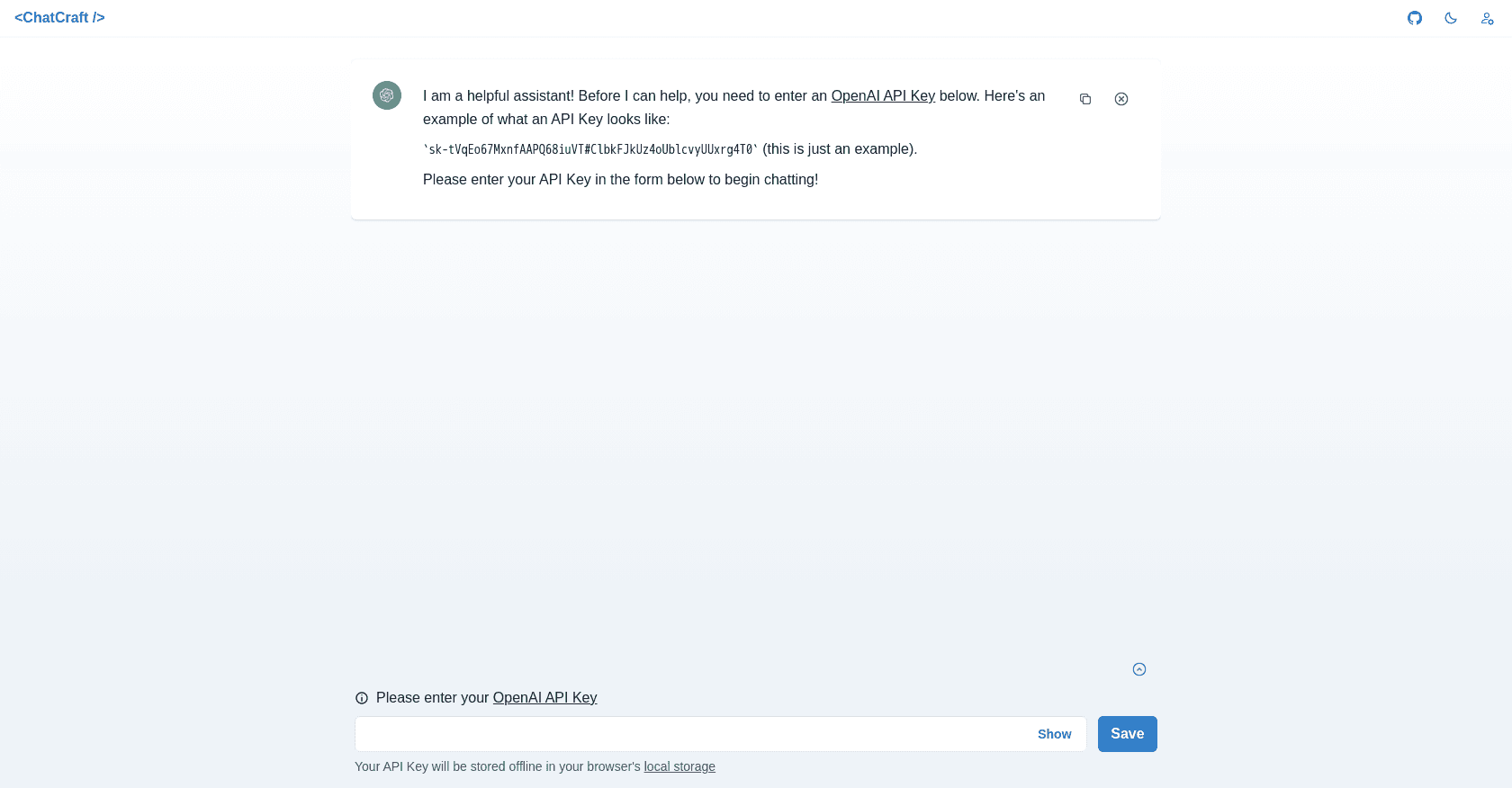 Chatcraft screenshot