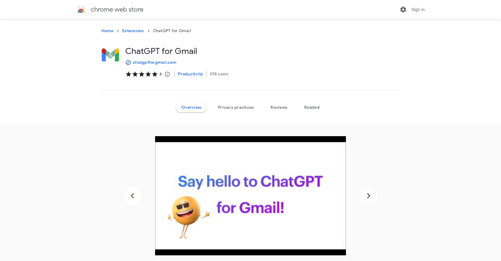 ChatGPT for Gmail screenshot