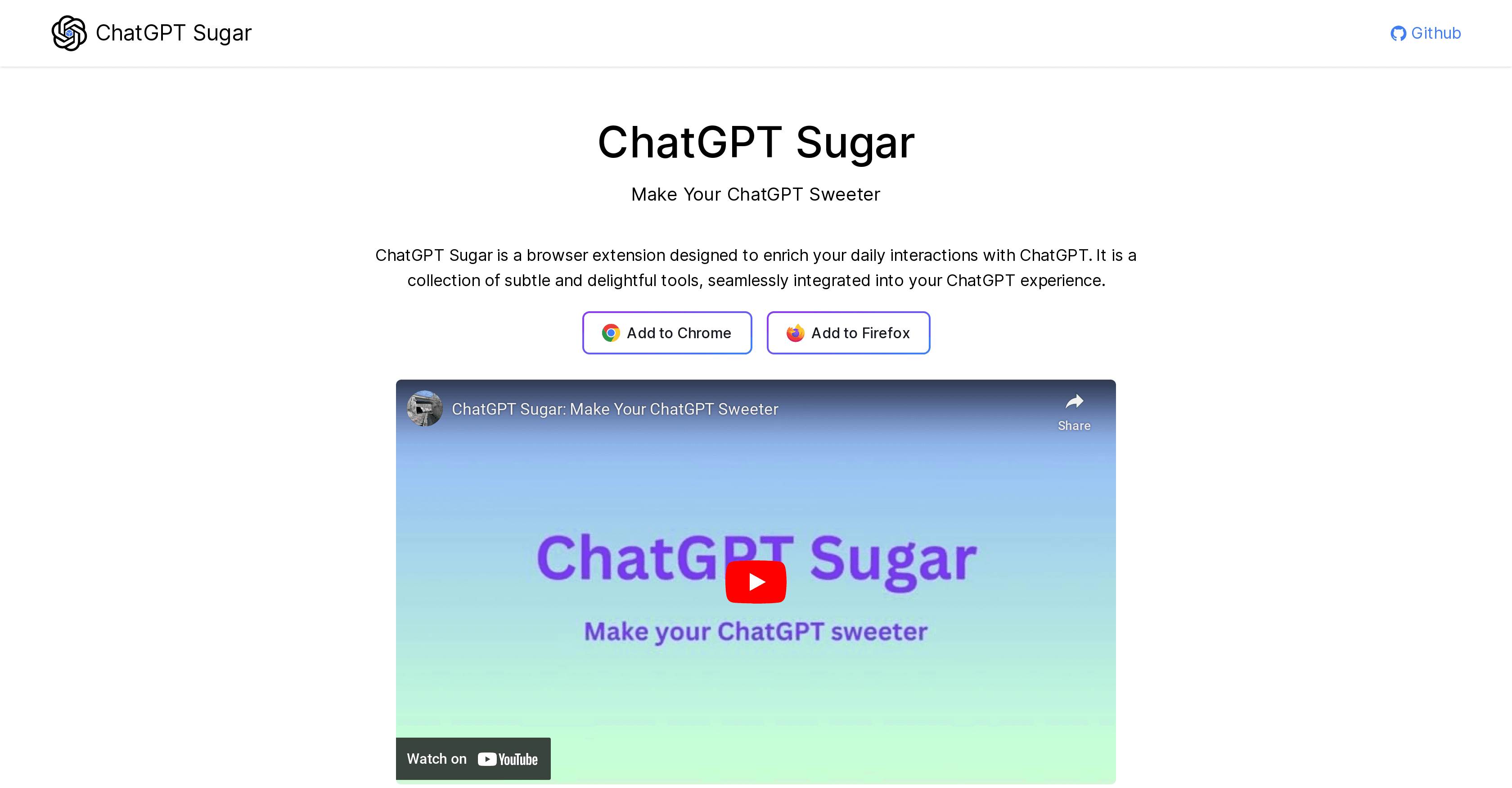 ChatGPT Sugar screenshot
