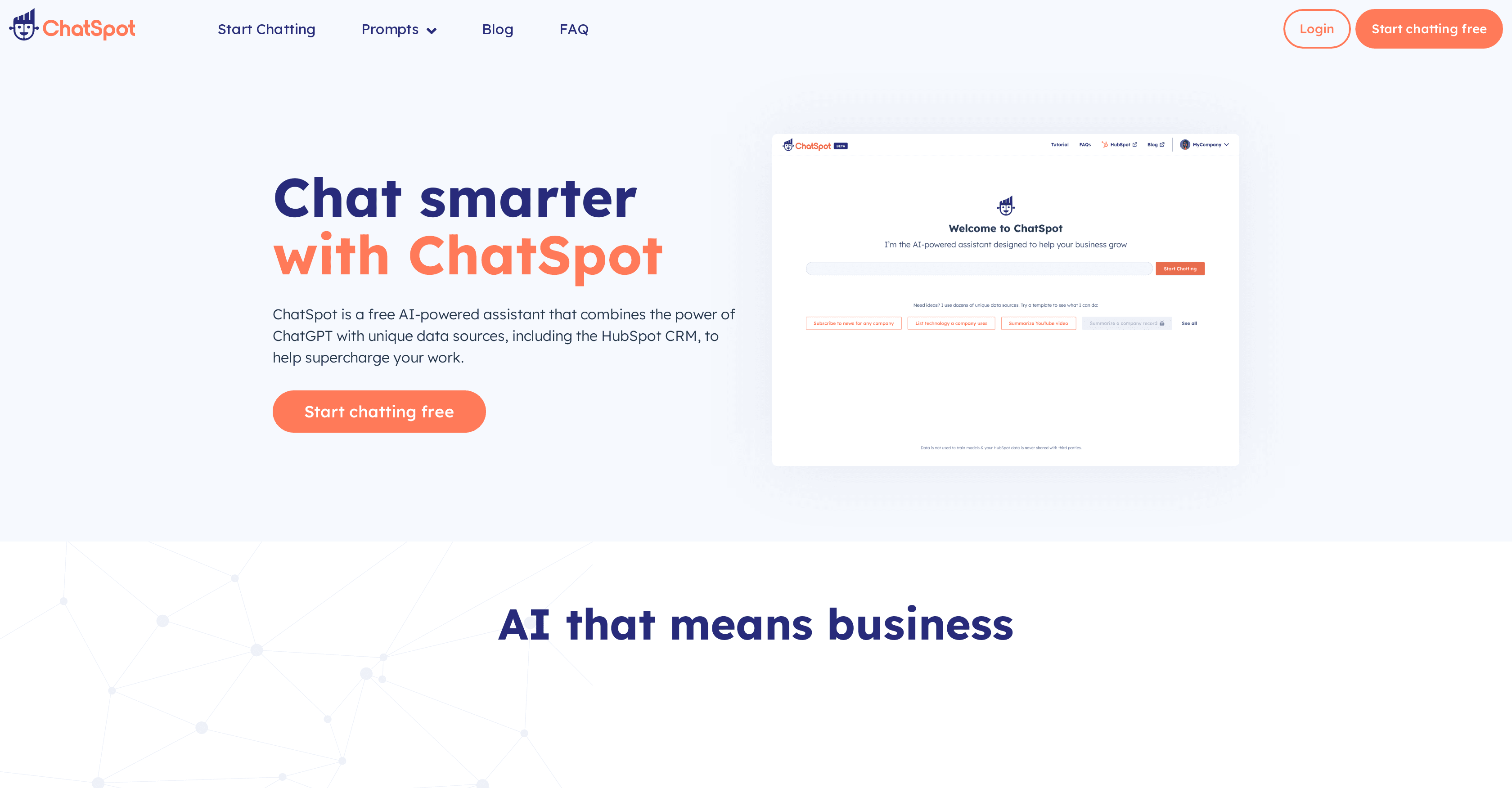 ChatSpot screenshot