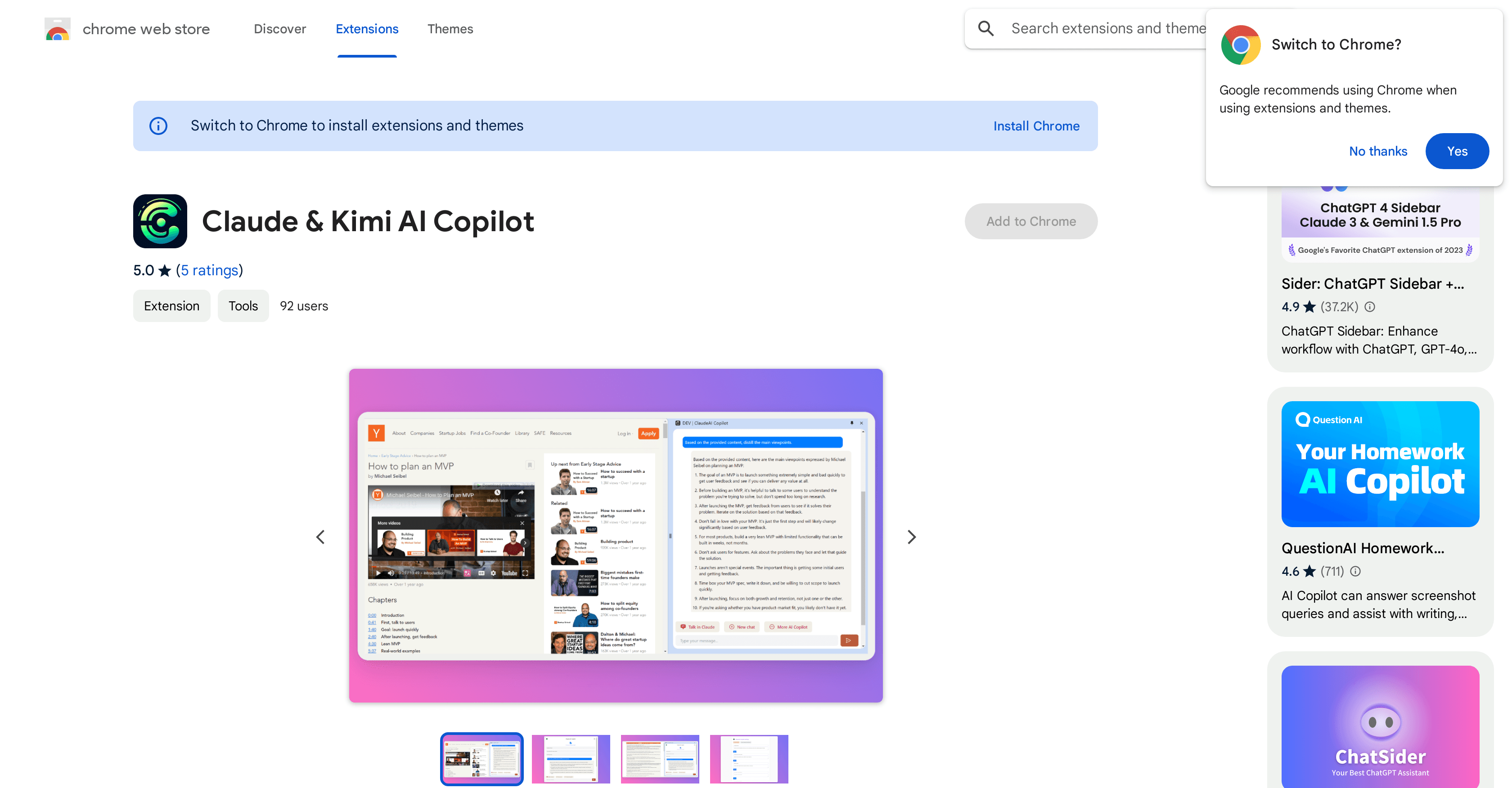 Claude & Kimi AI Copilot screenshot