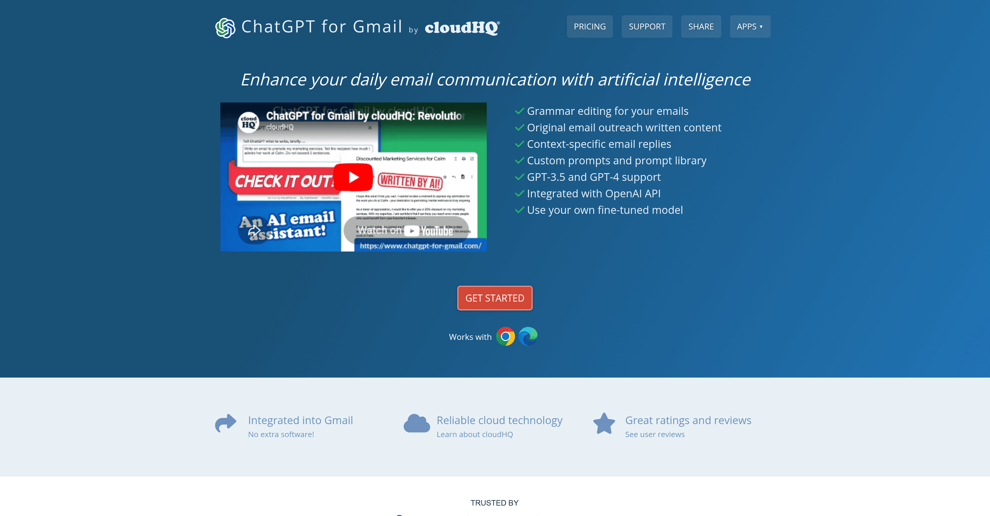 CloudHQ ChatGPT for Gmail screenshot
