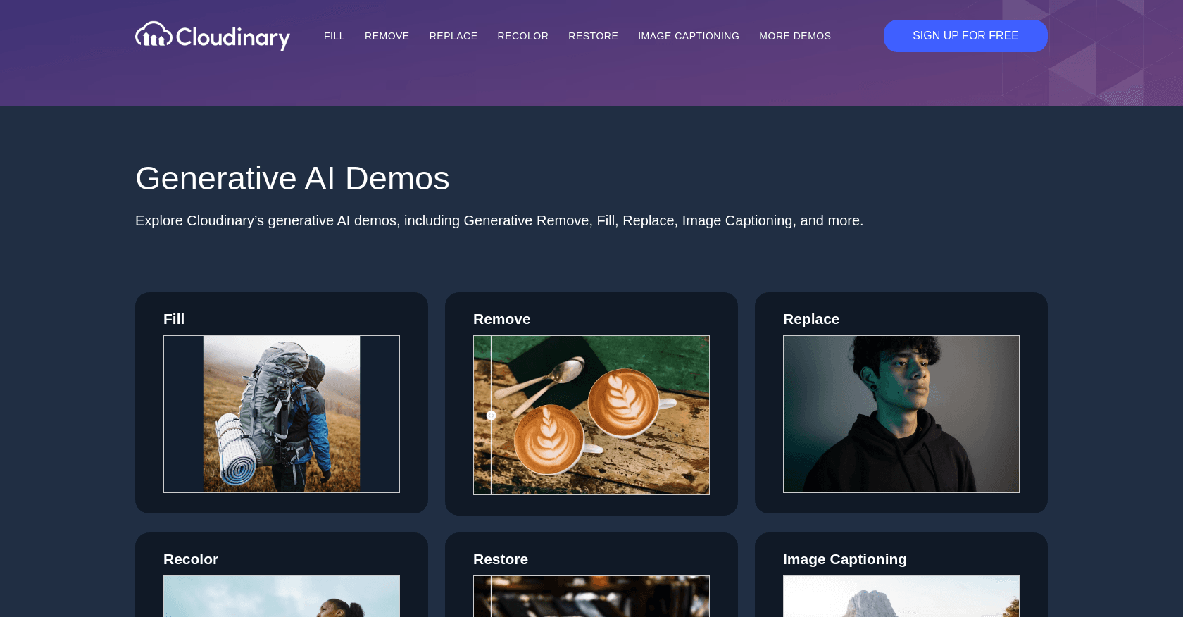 Cloudinary screenshot
