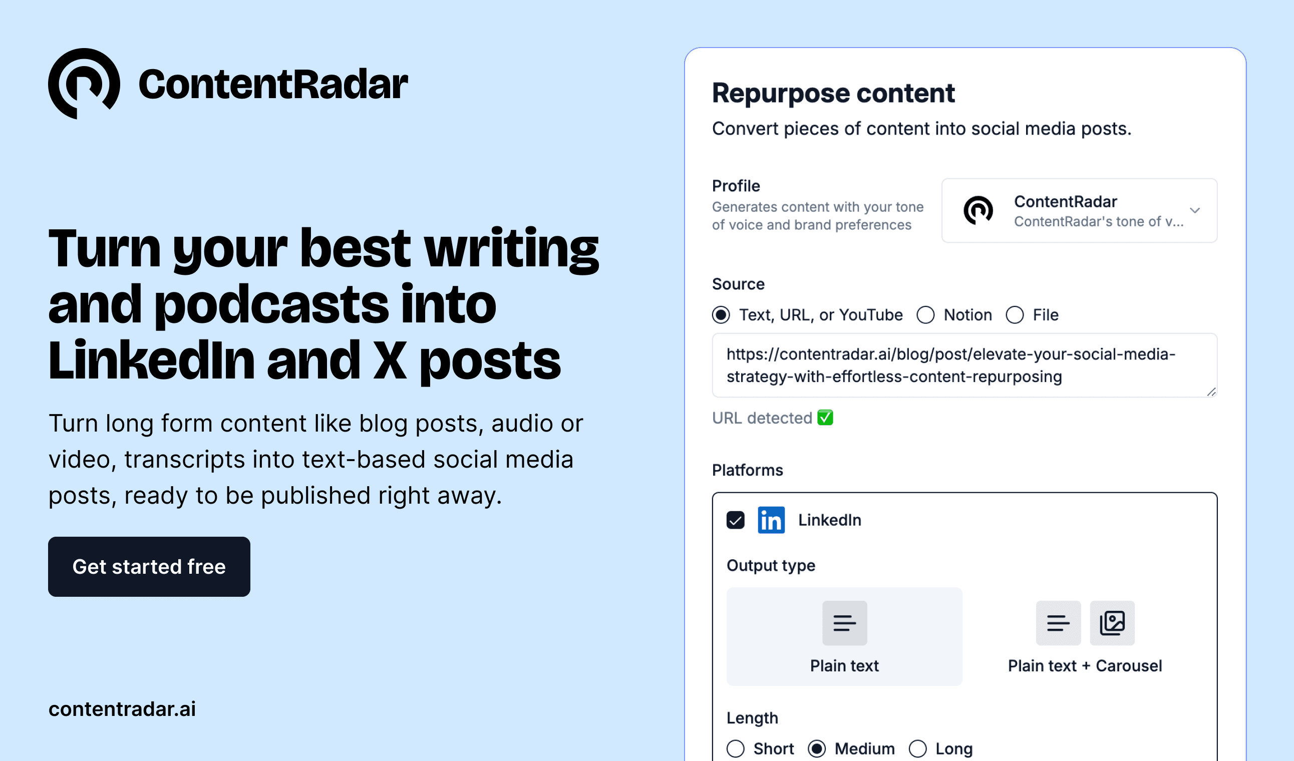 ContentRadar screenshot