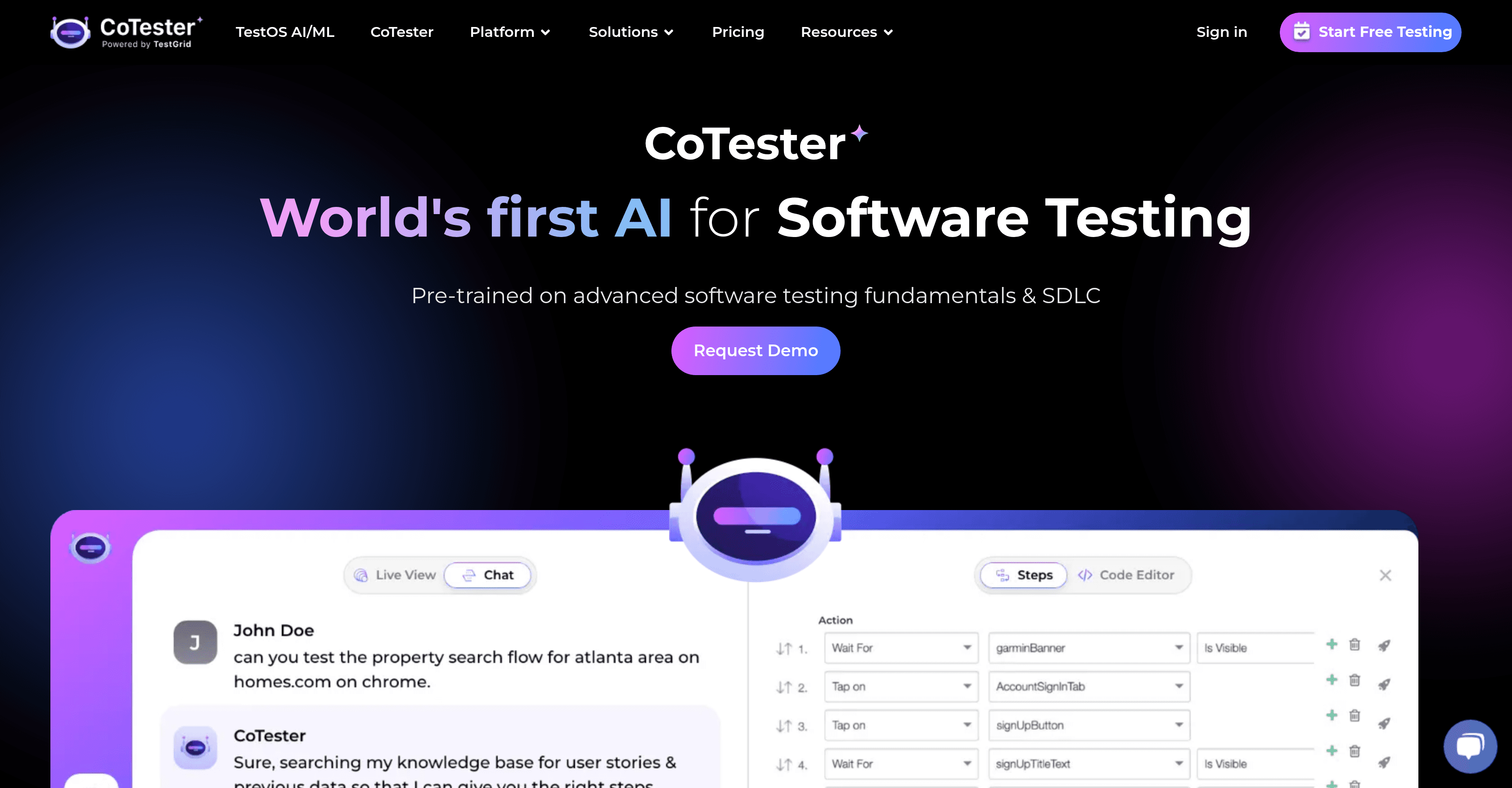 CoTester by TestGrid screenshot