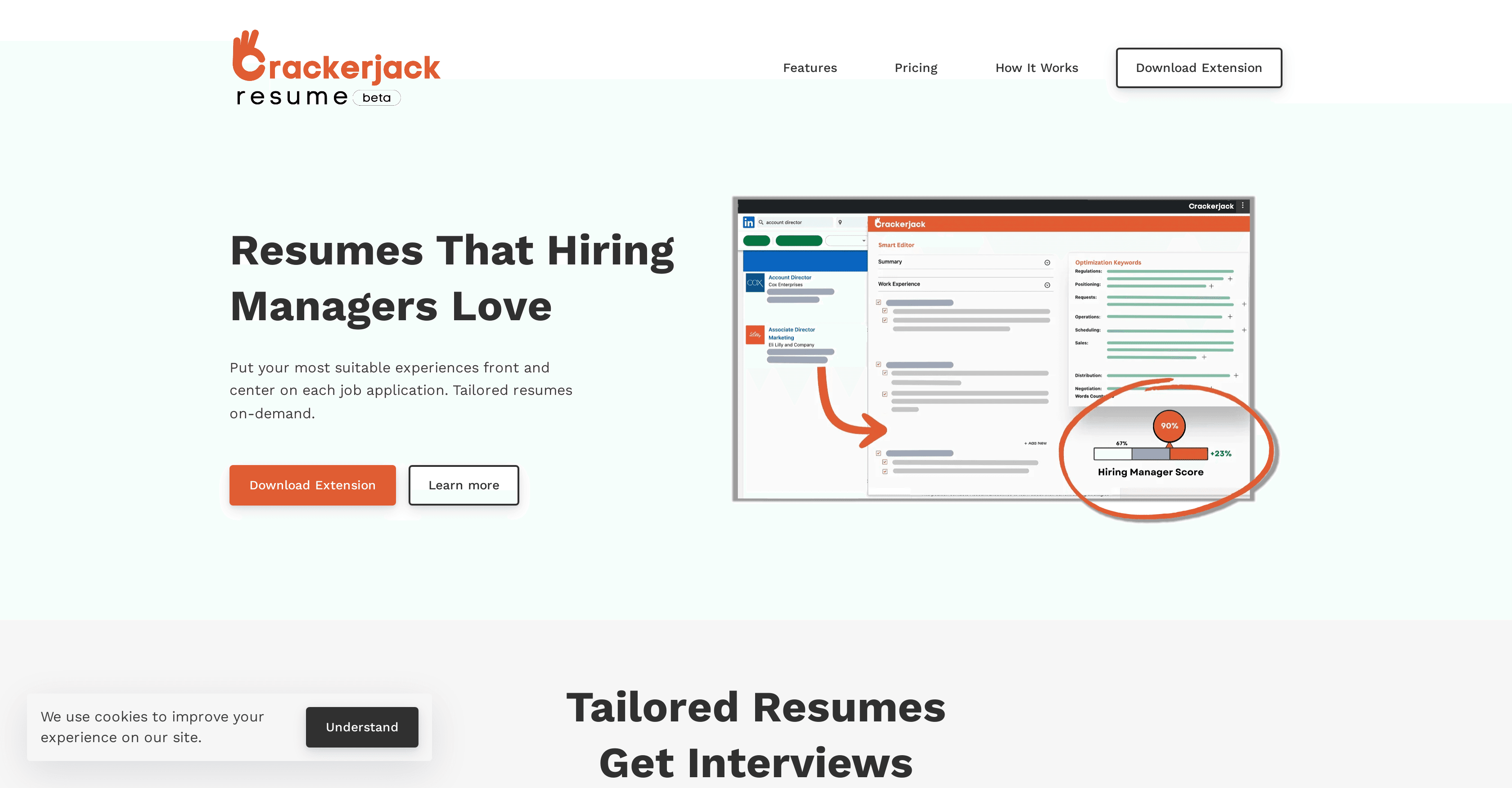 Crackerjack Resume screenshot