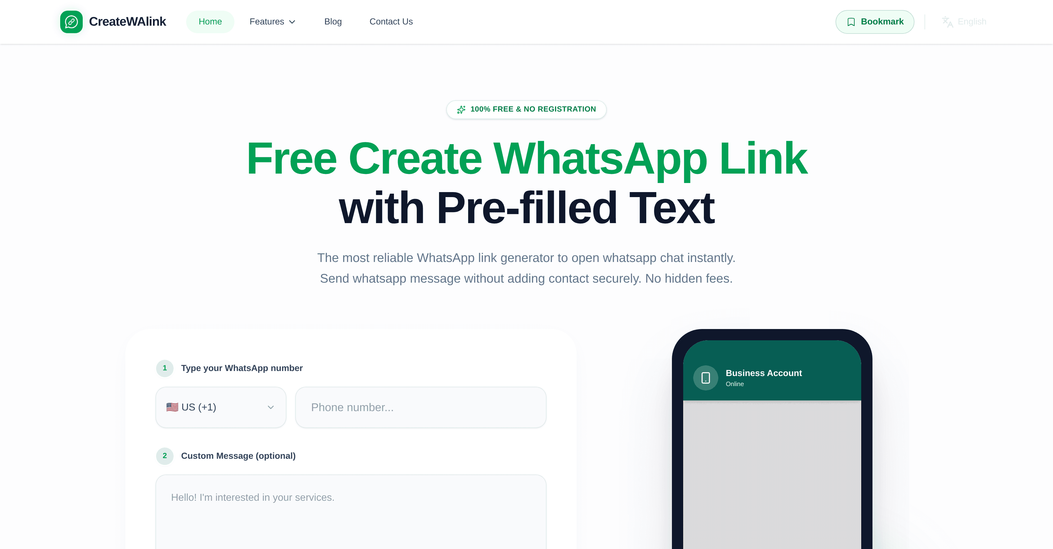 CreateWAlink screenshot