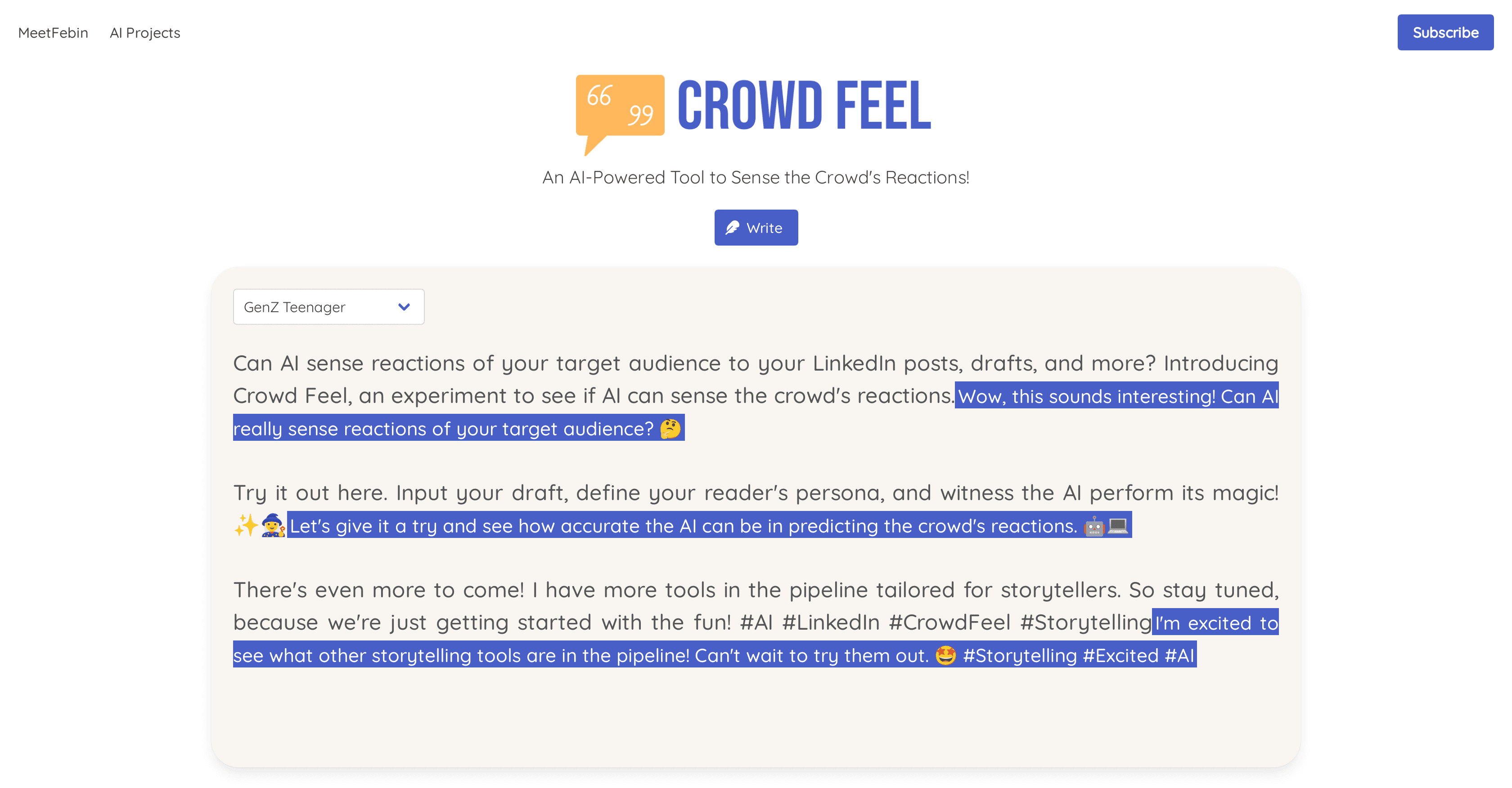 Crowd Feel screenshot